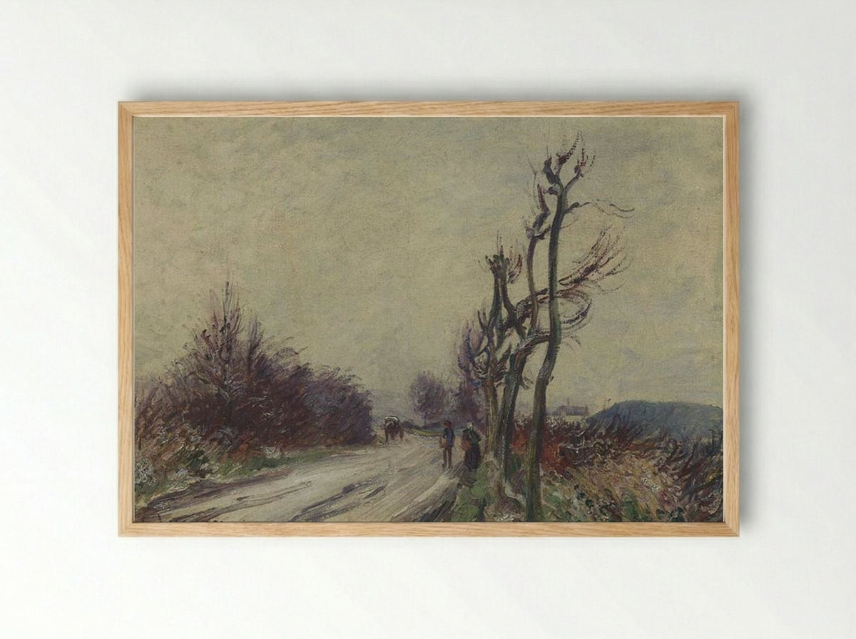 Village Road in Autumn - Gustave Loiseau - Framed Print Wood