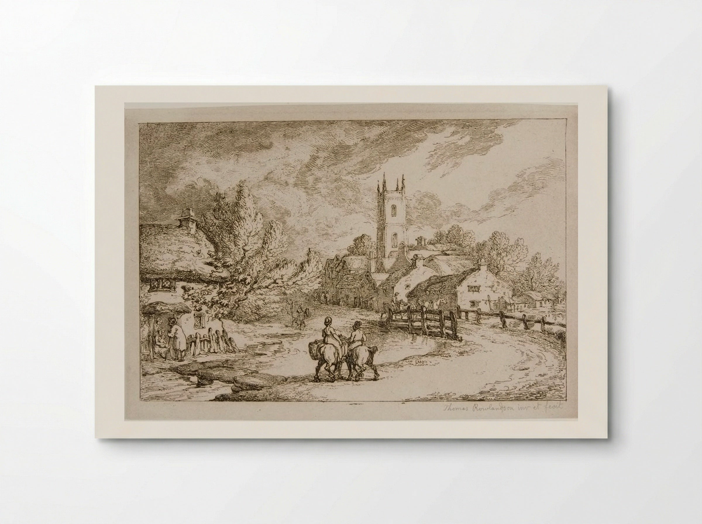 Village Street - Thomas Rowlandson - Poster