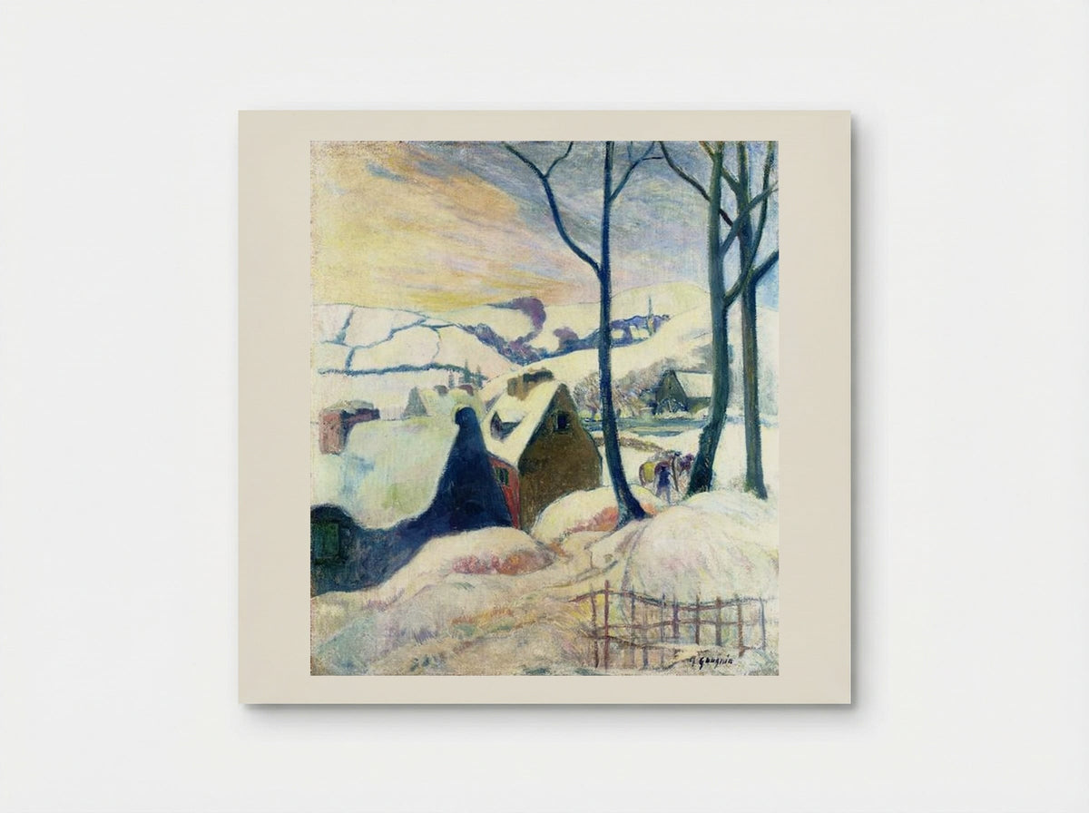 Village in the Snow - Paul Gauguin - Poster