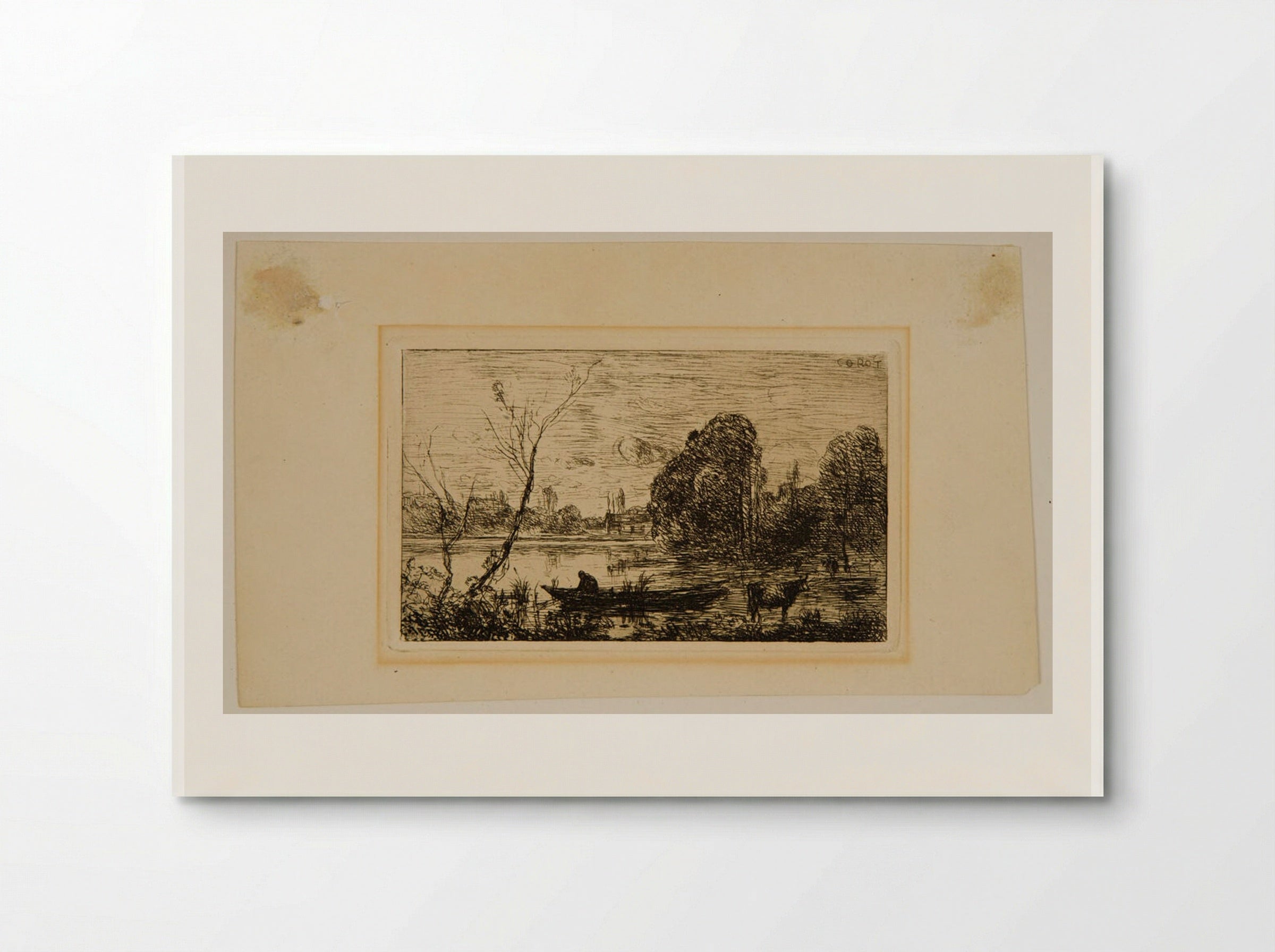 Village of Avray: Boating Pond - Jean-Baptiste-Camille Corot - Poster