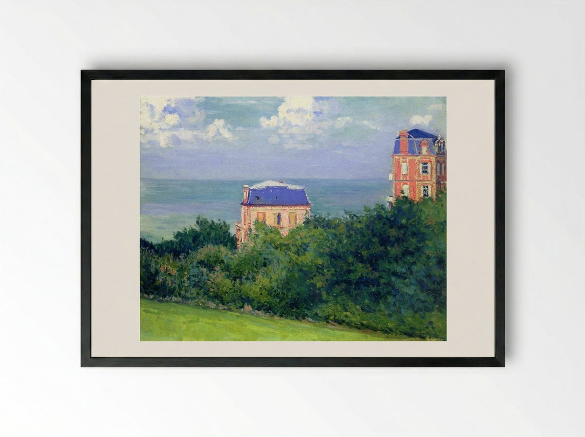 Villas at Villers-sur-Mer - Gustave Caillebotte - Framed Print Black