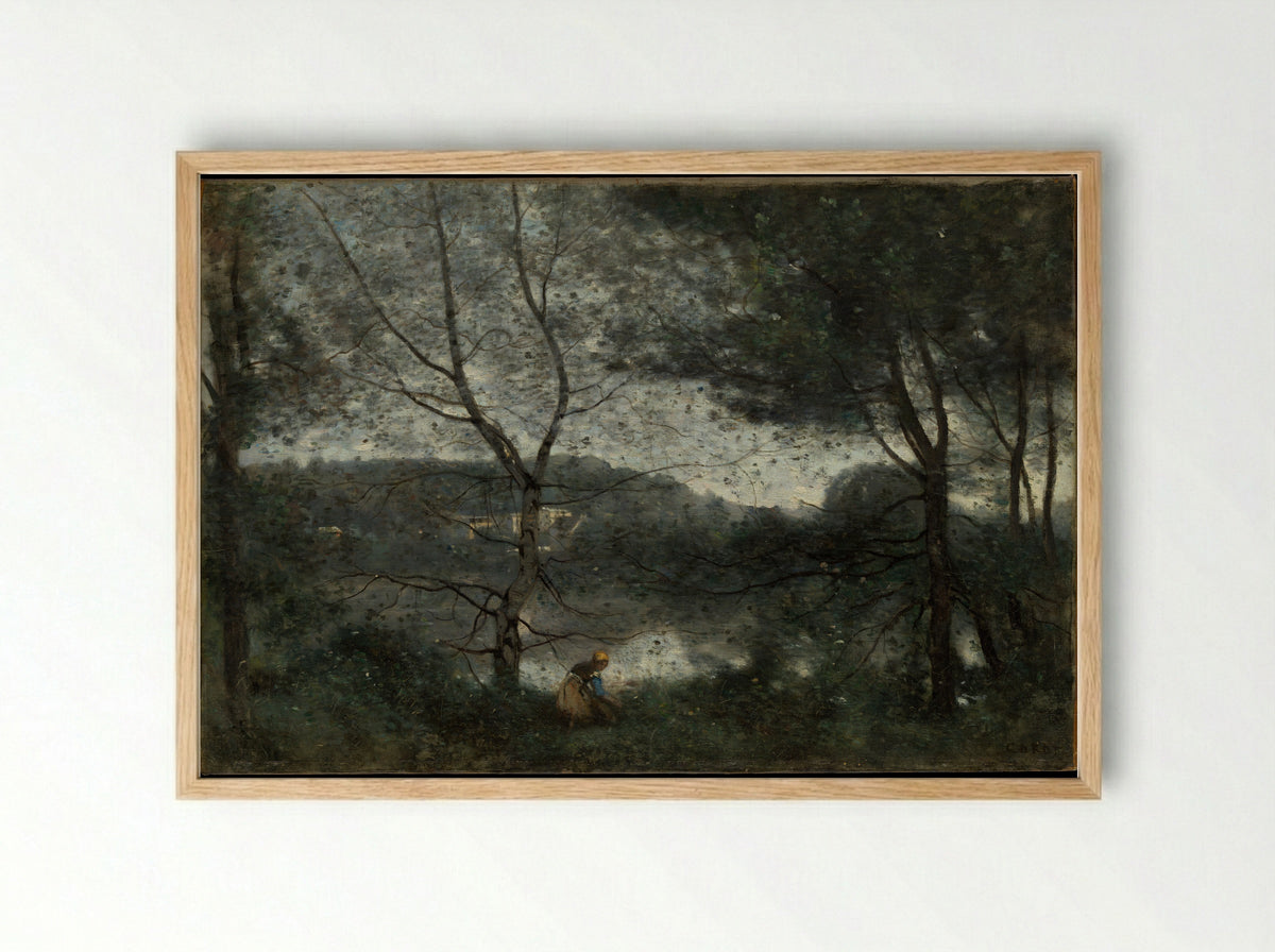 Ville-d'Avray - Jean-Baptiste-Camille Corot - Framed Print Wood