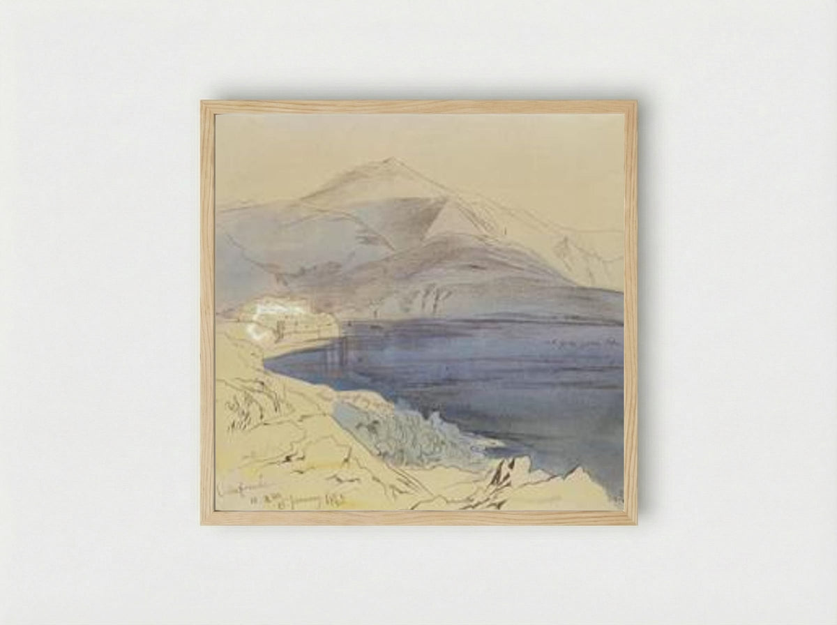 Villefranche - Edward Lear - Framed Print Wood