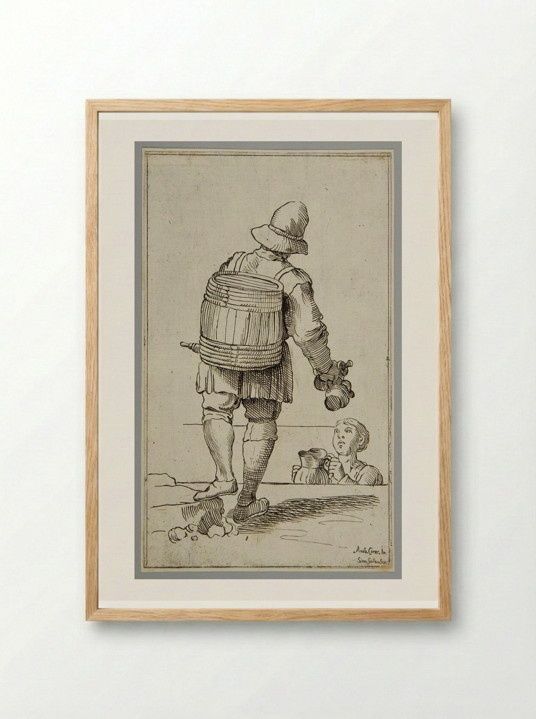 Vinegar Vendor!, plate 33 - Simon Guillain - Framed Print Wood