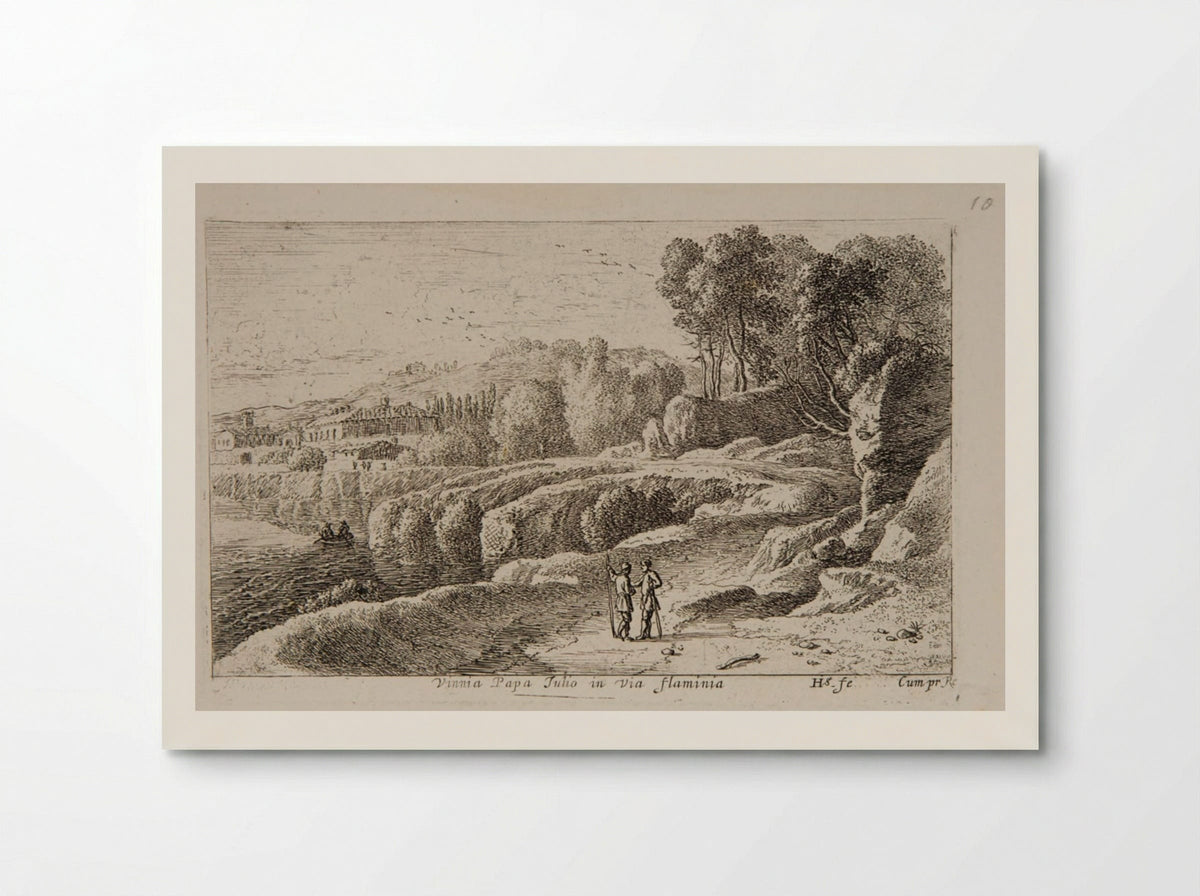 Vineyard of Pope Julius on the Via Flaminia - Herman van Swanevelt - Poster