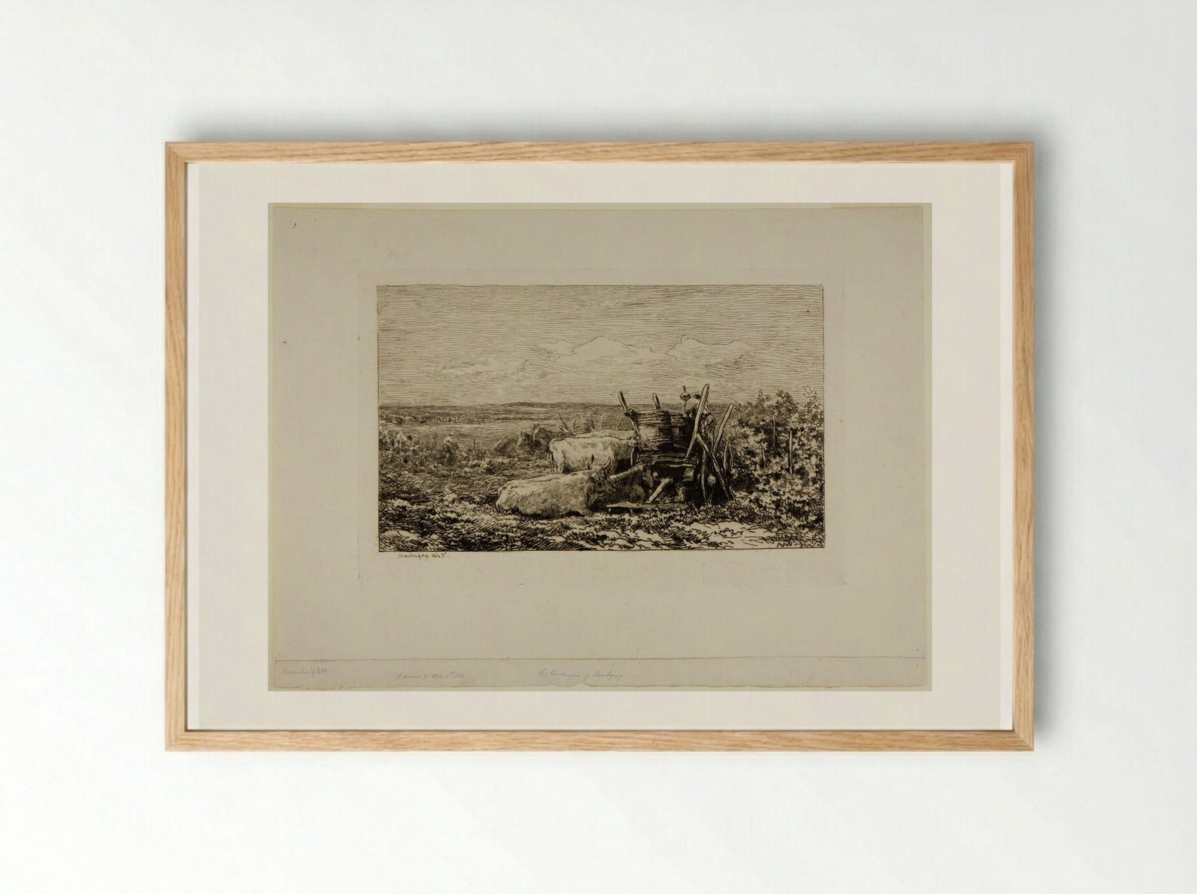 Vintagers - Charles-François Daubigny - Framed Print Wood