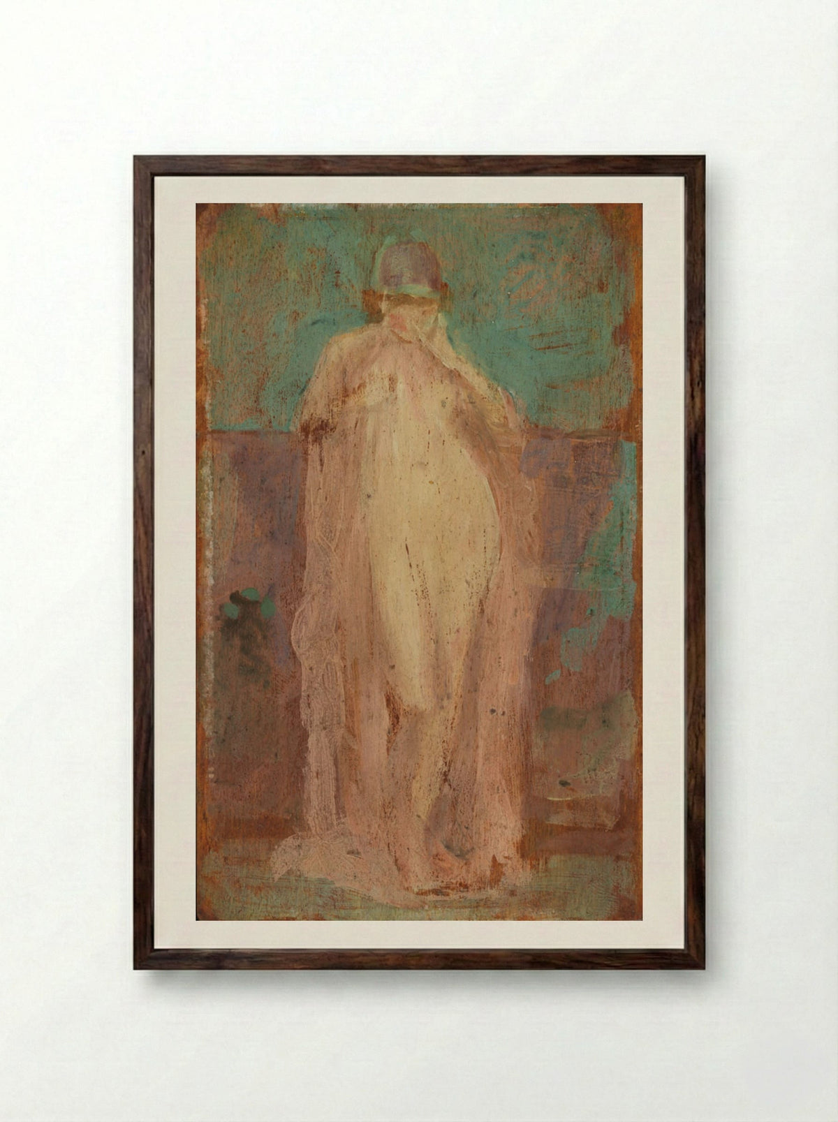 Violet and Rose: La Belle de Jour - James Abbott McNeill Whistler - Framed Print Dark Wood