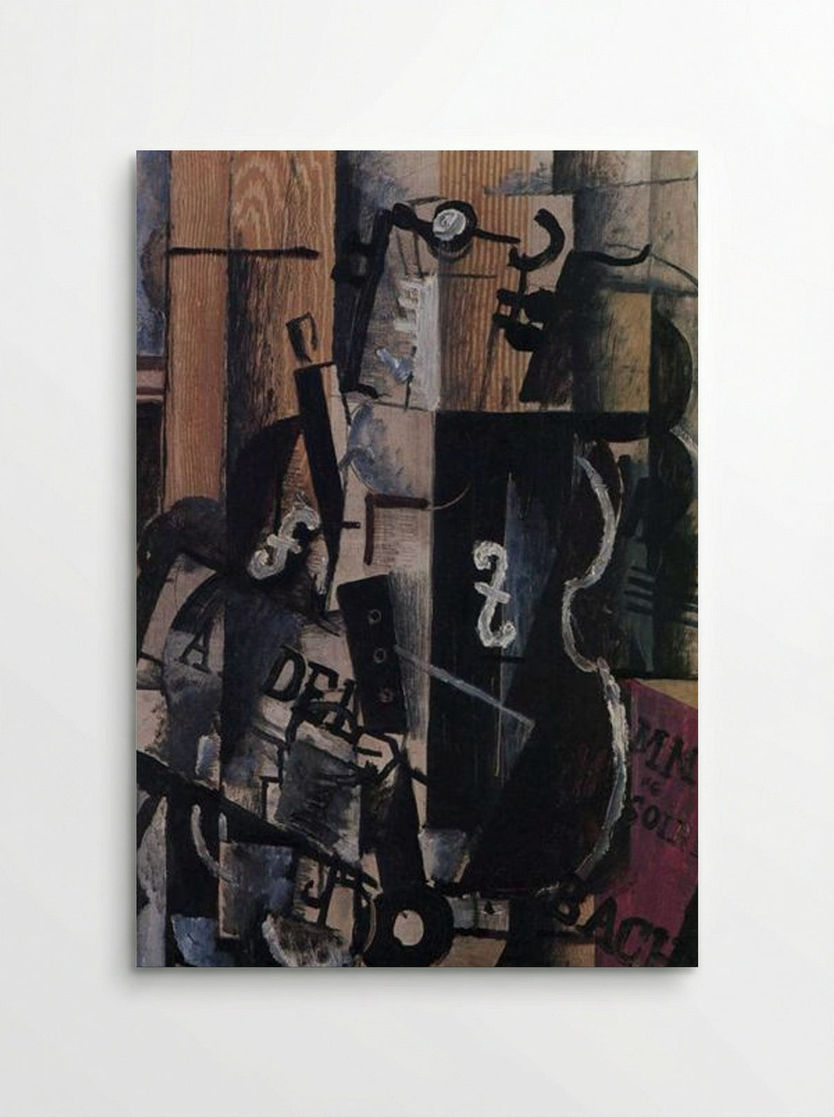 Violin and Clarinet on a Table - Georges Braque - Poster