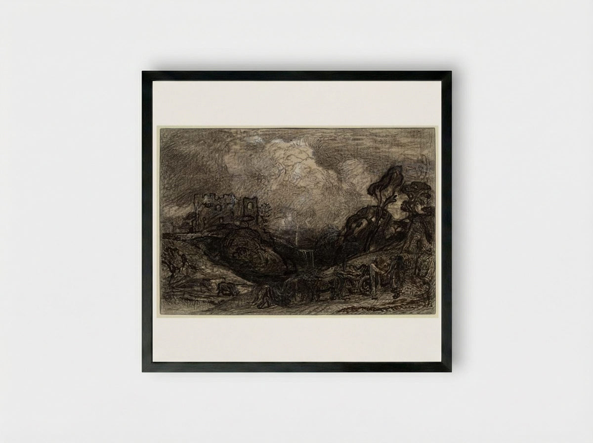 Virgil's Eclogue III 'Tis Gentle Phillis' - Samuel Palmer - Framed Print Black