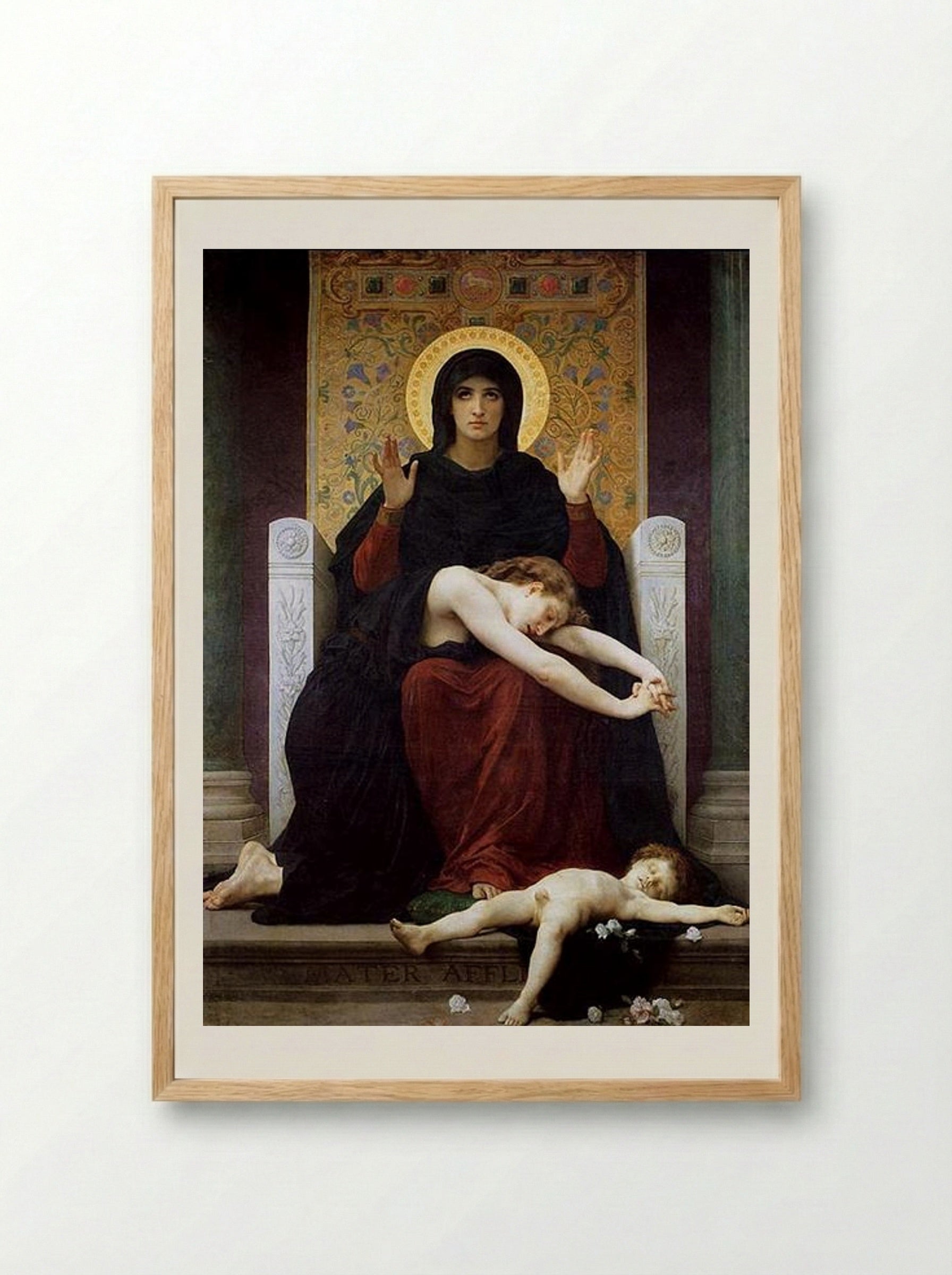 Virgin Comforter - William-Adolphe Bouguereau - Framed Print Wood