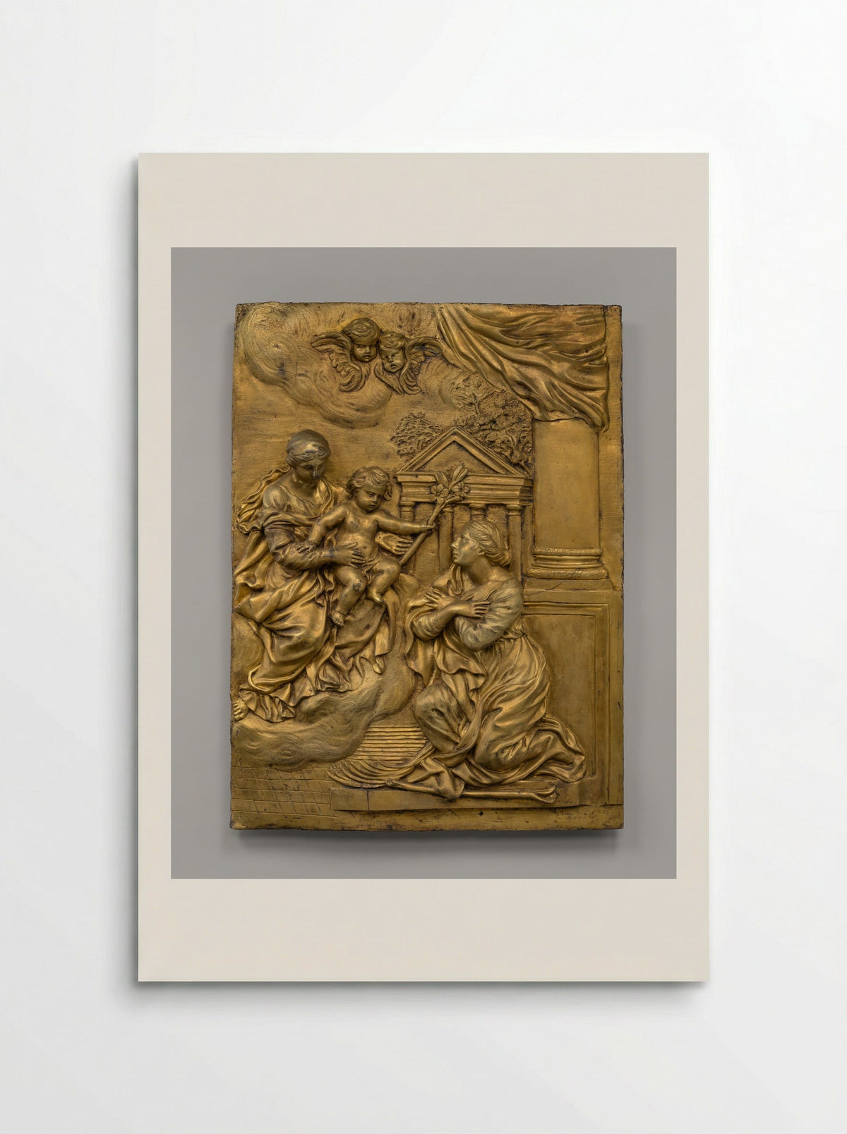 Virgin and Child with Saint Catherine of Alexandria - Pietro da Cortona - Poster
