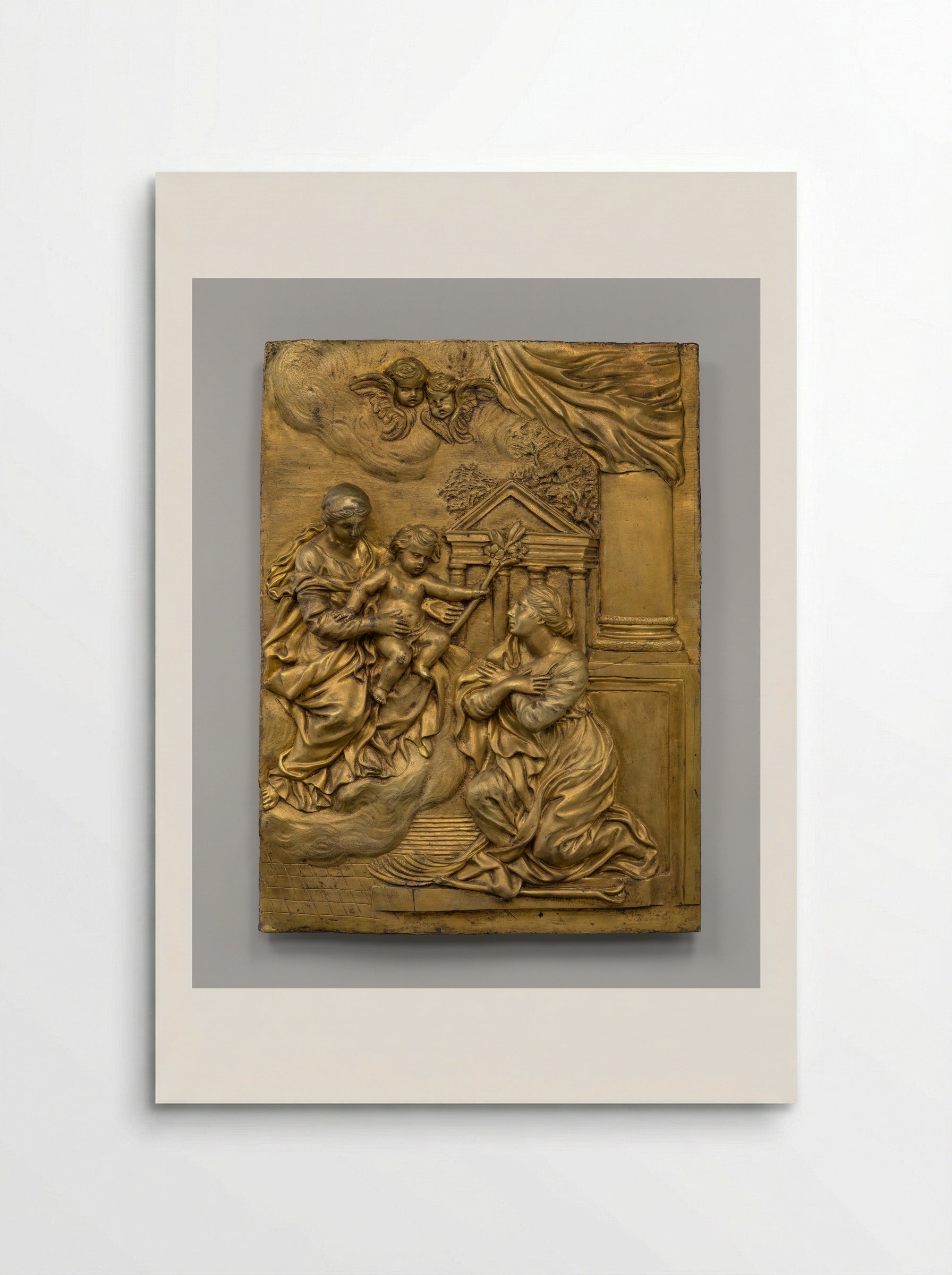 Virgin and Child with Saint Catherine of Alexandria - Pietro da Cortona - Poster
