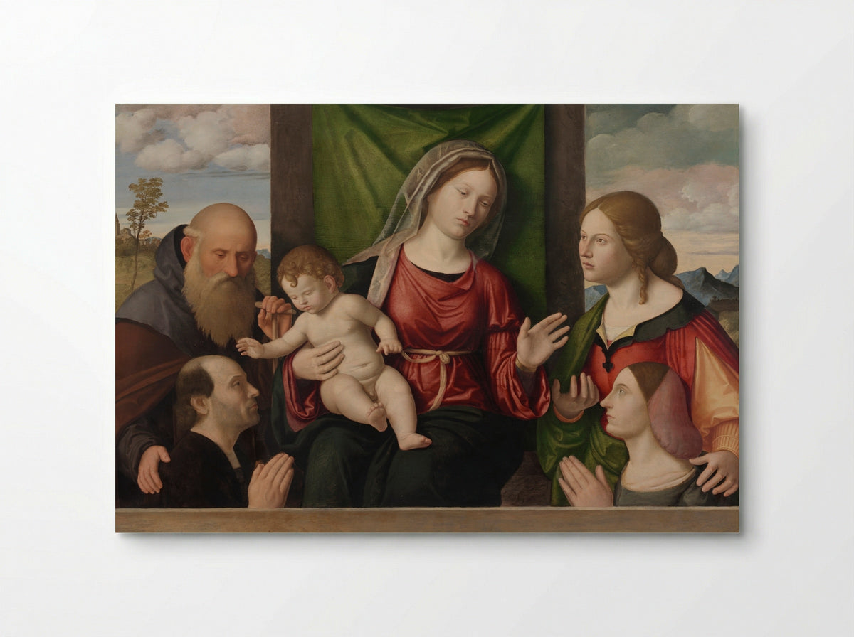 Virgin and Child with Saints and Donors - Giovanni Battista Cima da Conegliano - Poster