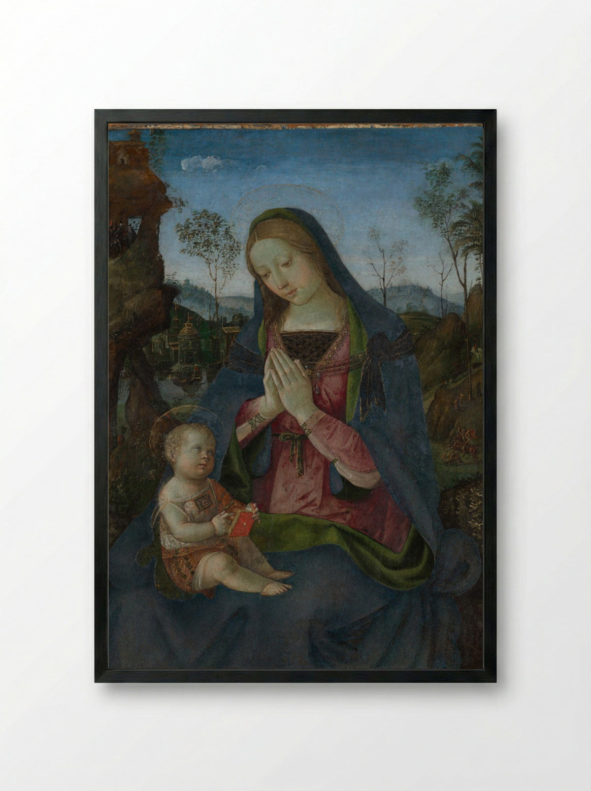 Virgin and Child - Pintoricchio - Framed Print Black