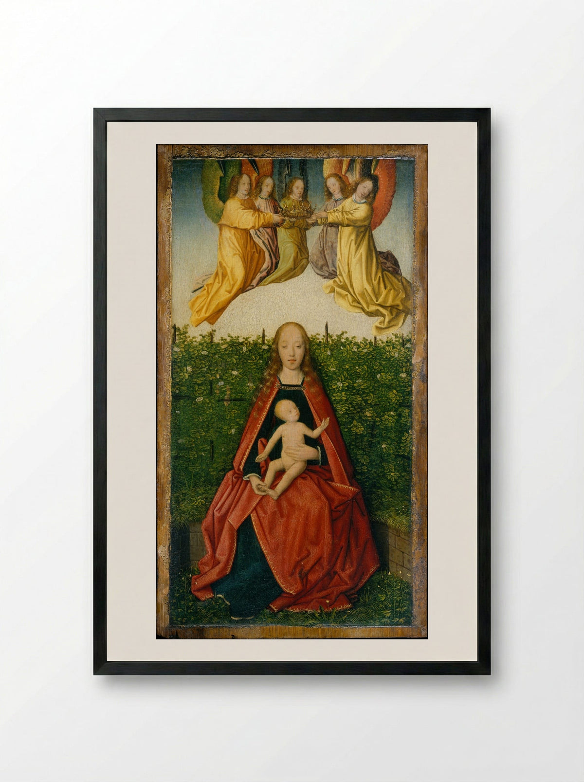 Virgin and Child - Netherlandish Painter - Framed Print Black