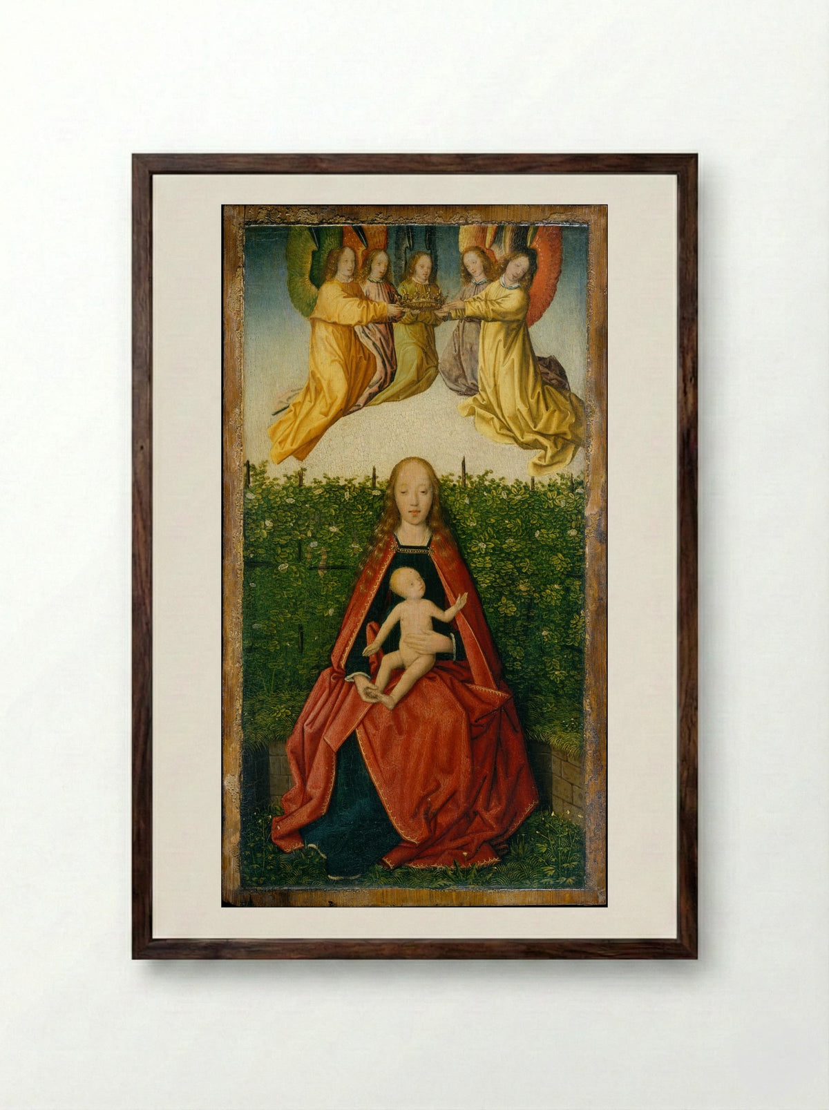 Virgin and Child - Netherlandish Painter - Framed Print Dark Wood