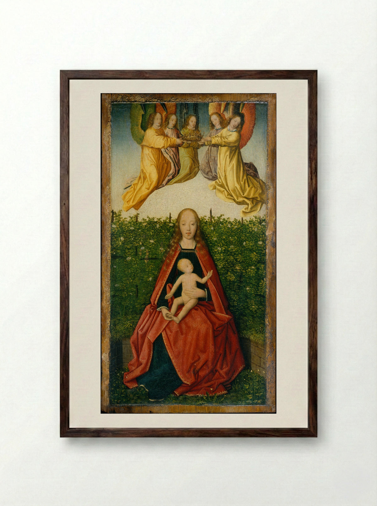 Virgin and Child - Netherlandish Painter - Framed Print Dark Wood