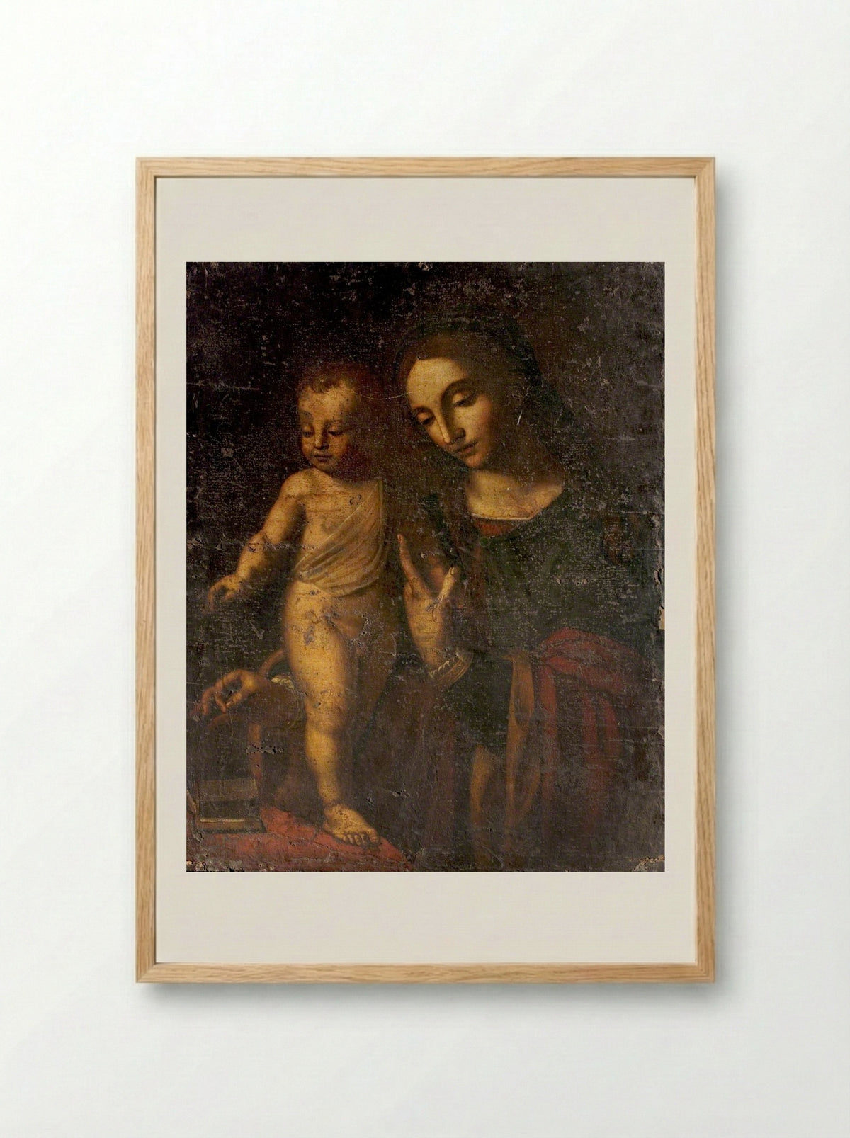 Virgin and Child - Bernardino Luini - Framed Print Wood