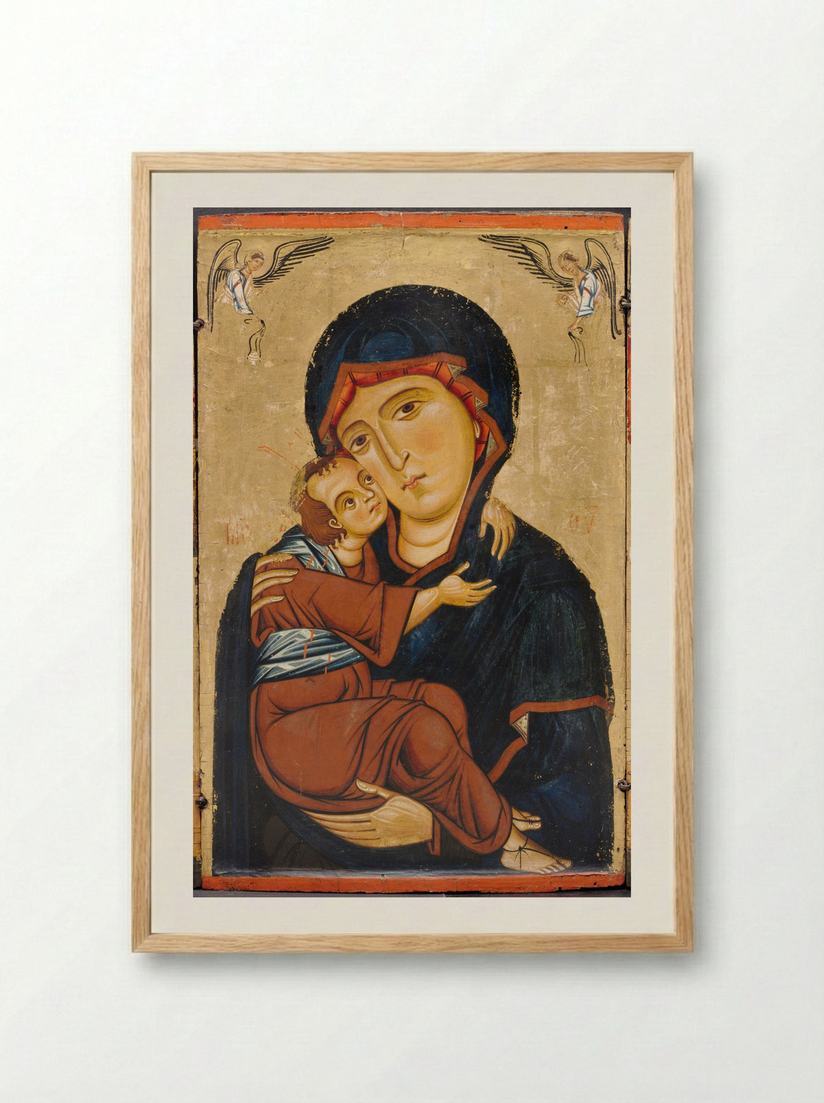 Virgin and Child - Berlinghiero - Framed Print Wood