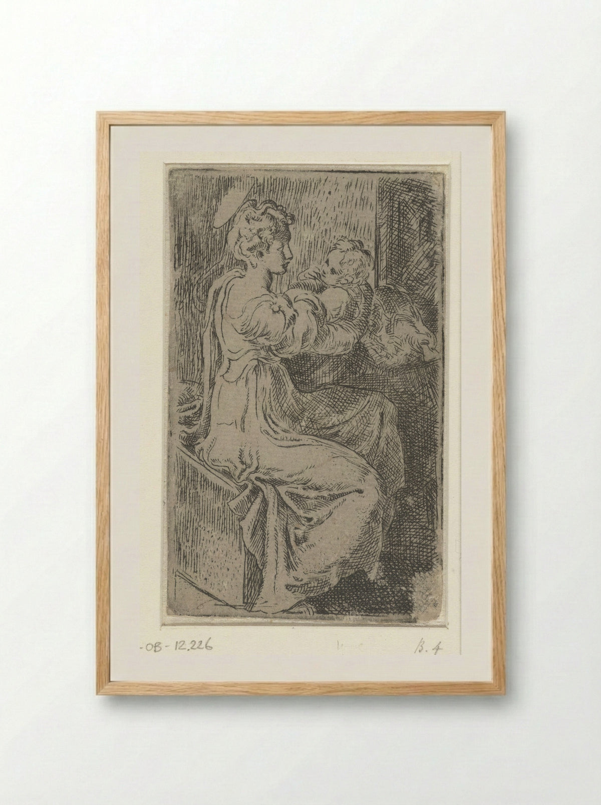 Virgin and Child - Parmigianino - Framed Print Wood