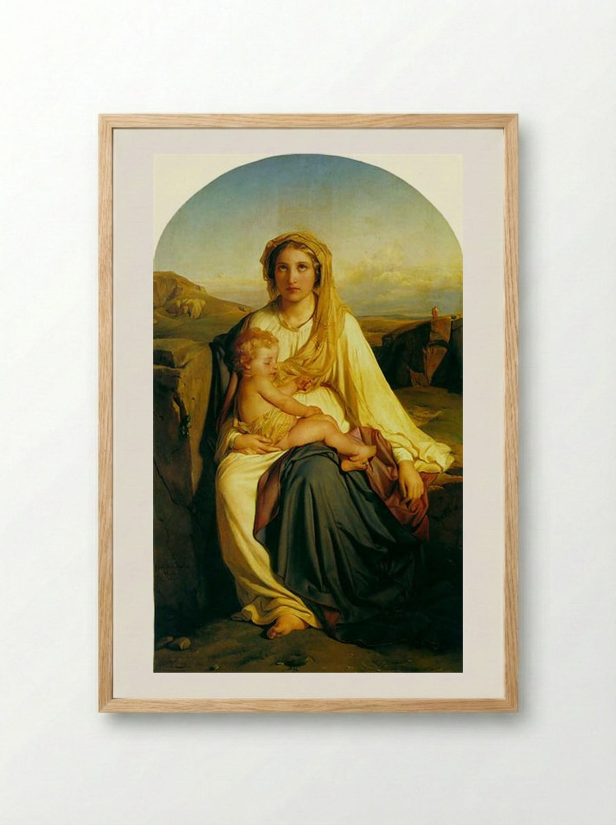 Virgin and Child - Paul Delaroche - Framed Print Wood