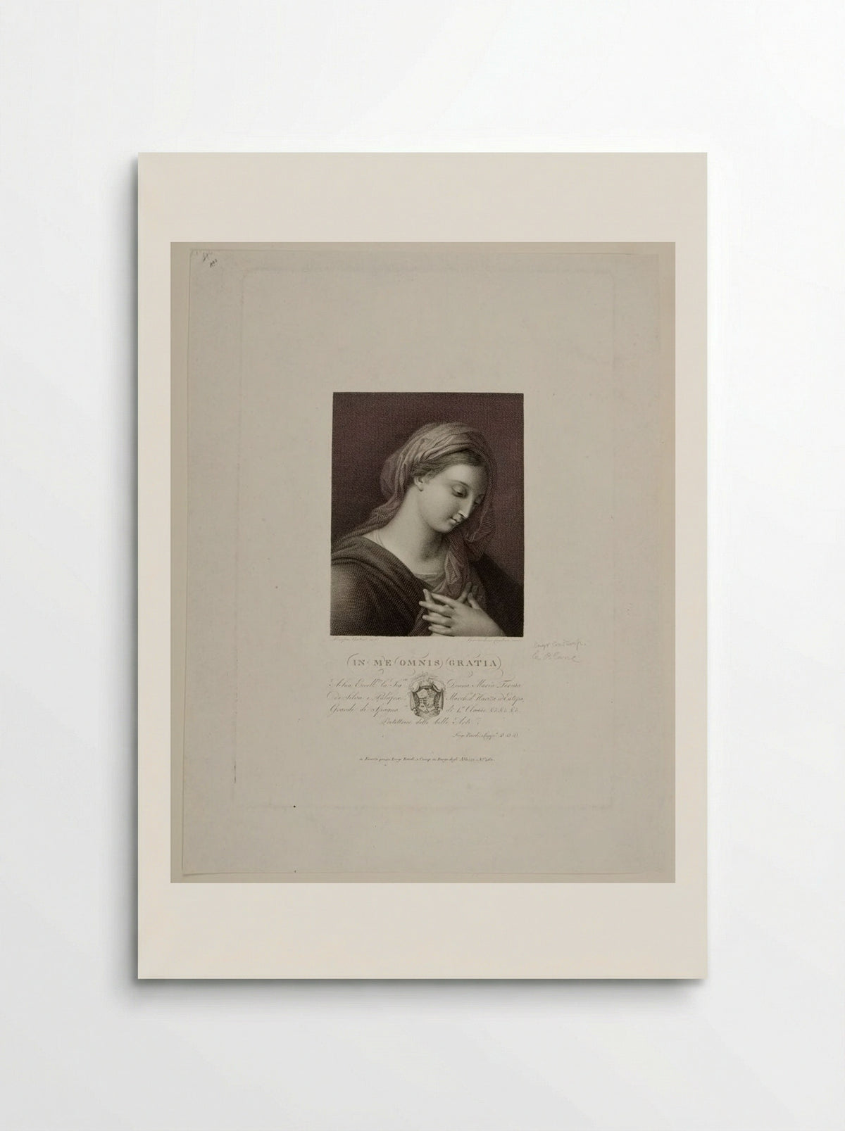 Virgin with Folded Hands - Giovacchino Cantini - Poster