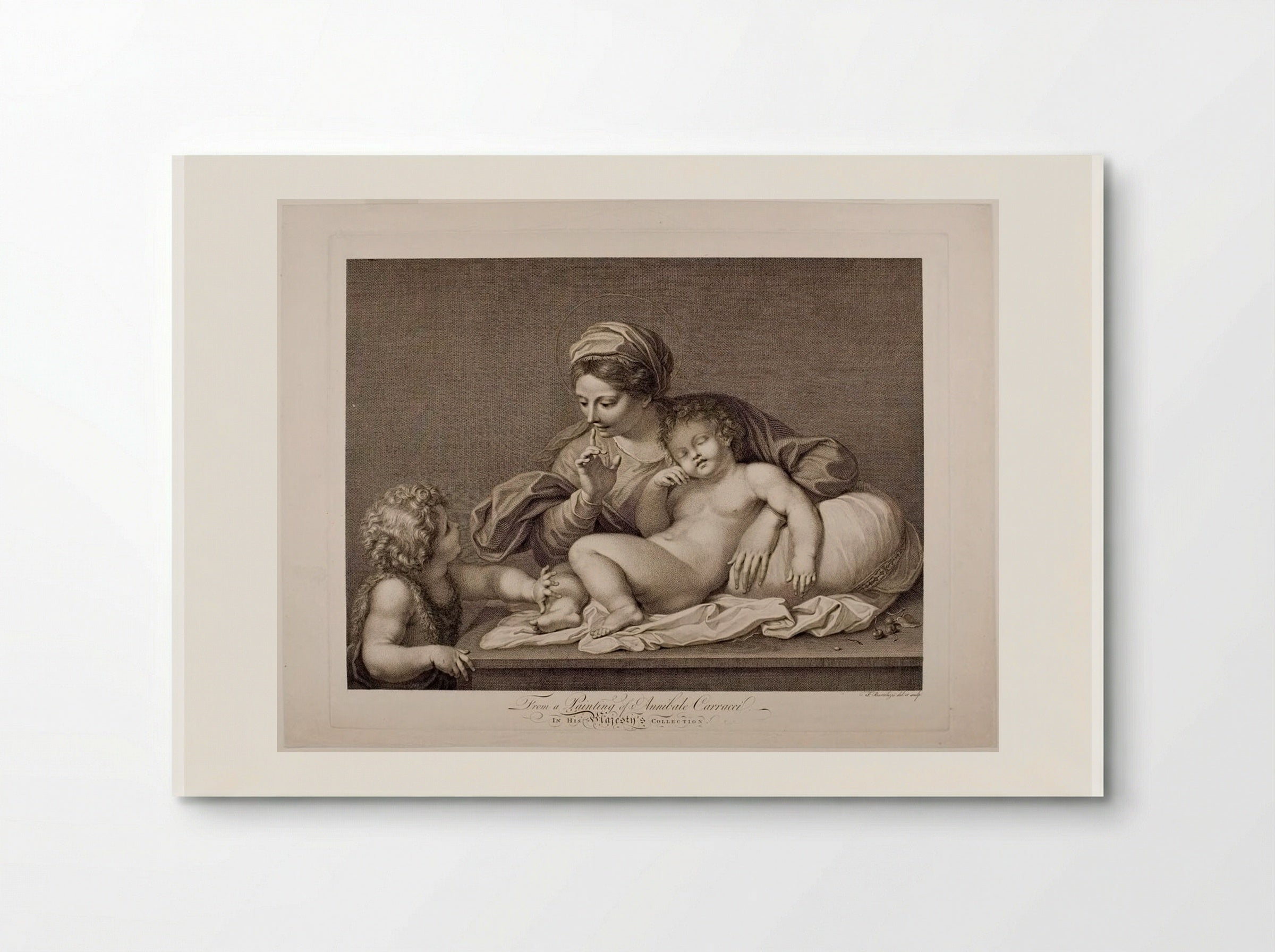 Virgin with Sleeping Child and Saint John - Francesco Bartolozzi - Poster