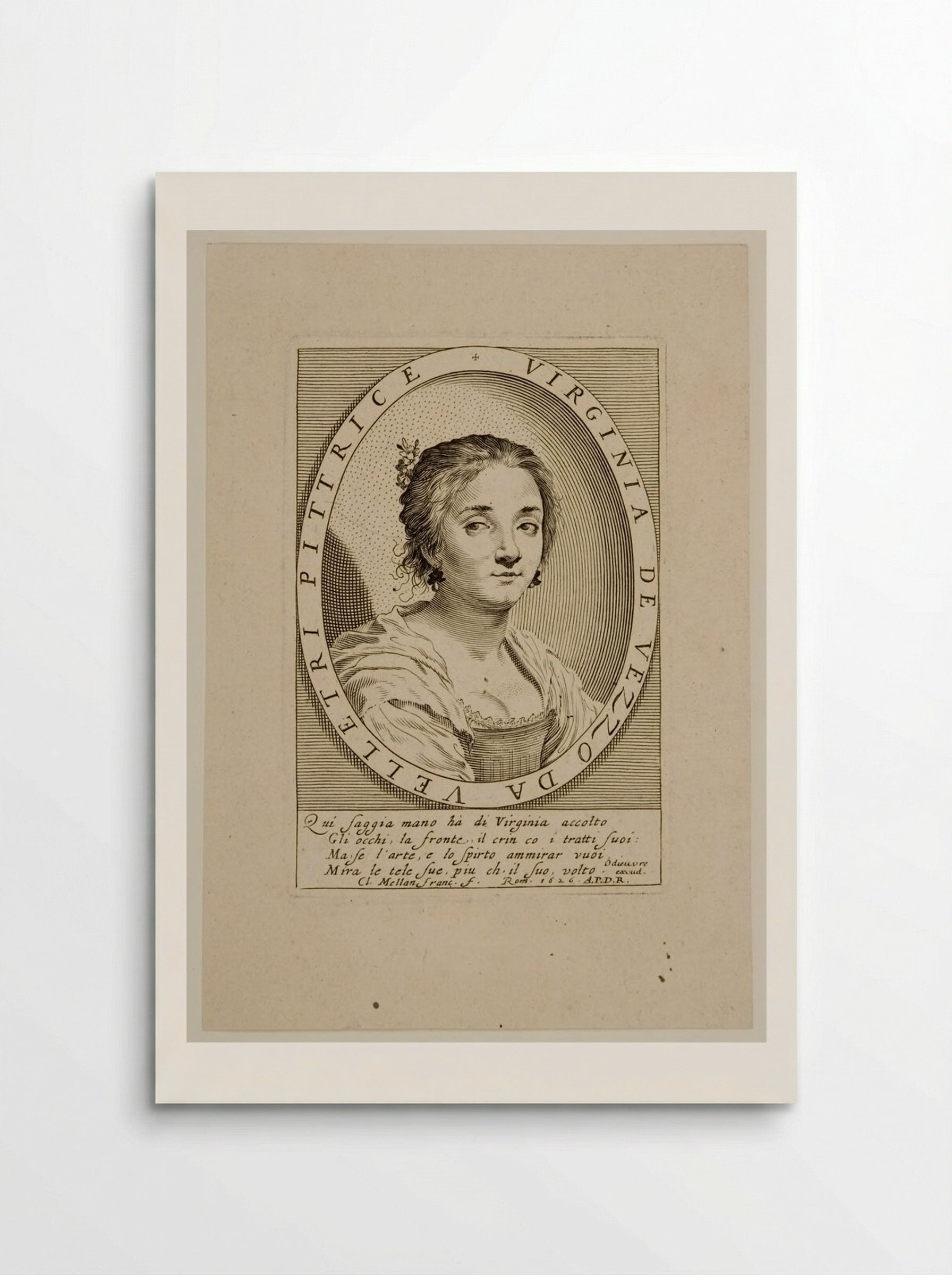 Virginia de Vezzo da Velletri - Claude Mellan - Poster