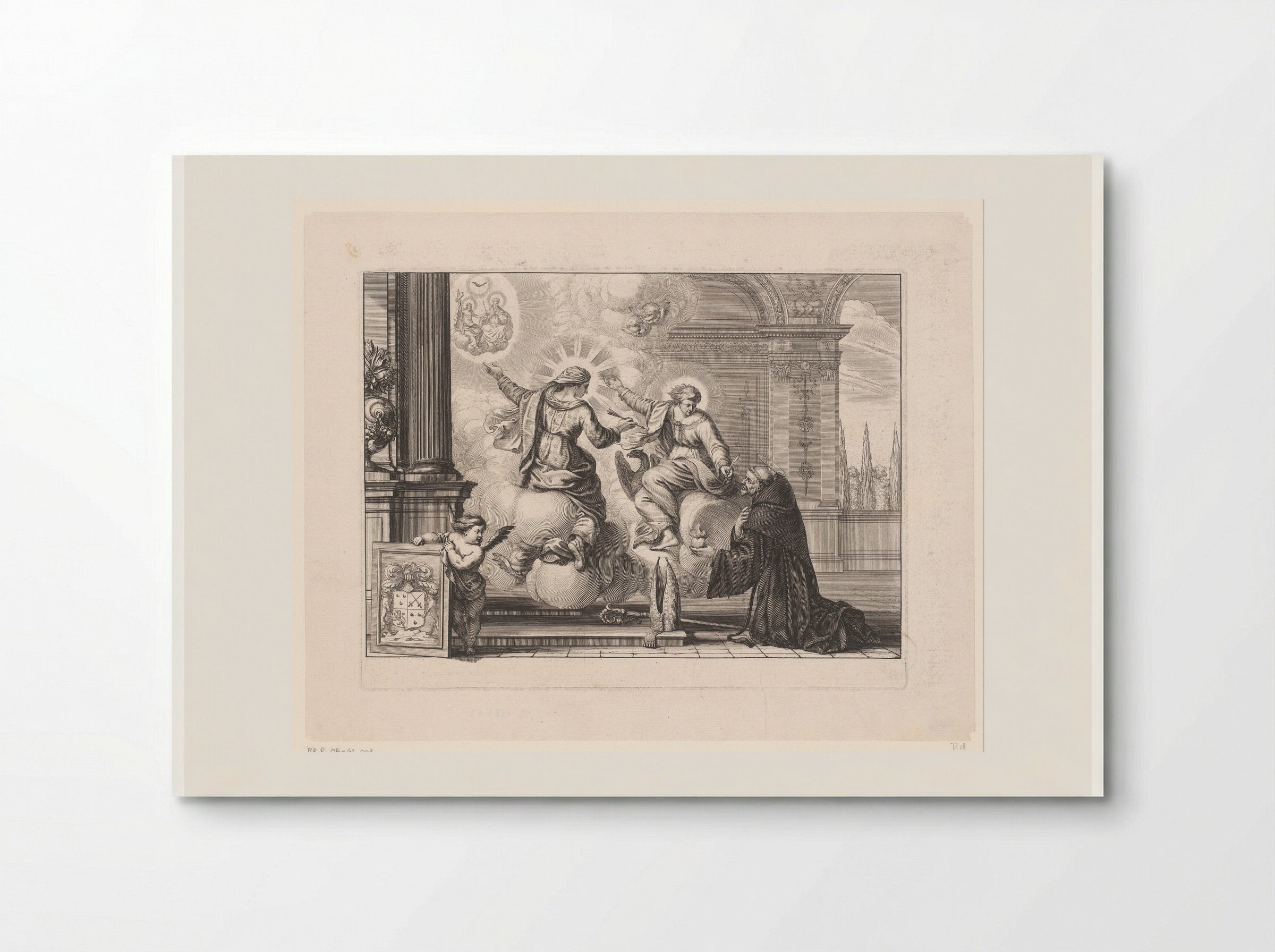 Visioen van de Heilige Augustinus - Abraham Bosse - Poster