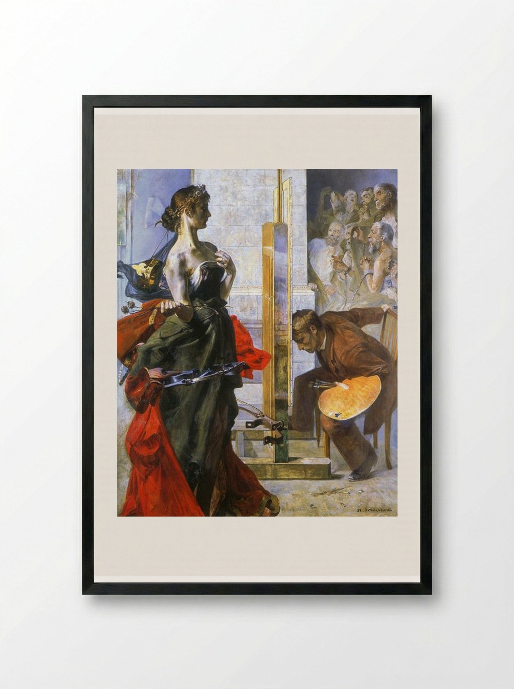 Vision - Jacek Malczewski - Framed Print Black