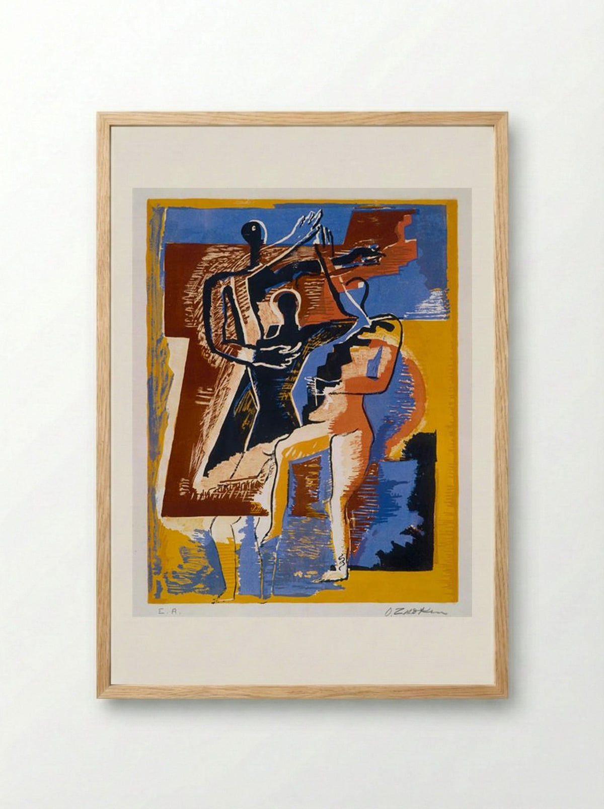Visitors to the Sun - Ossip Zadkine - Framed Print Wood