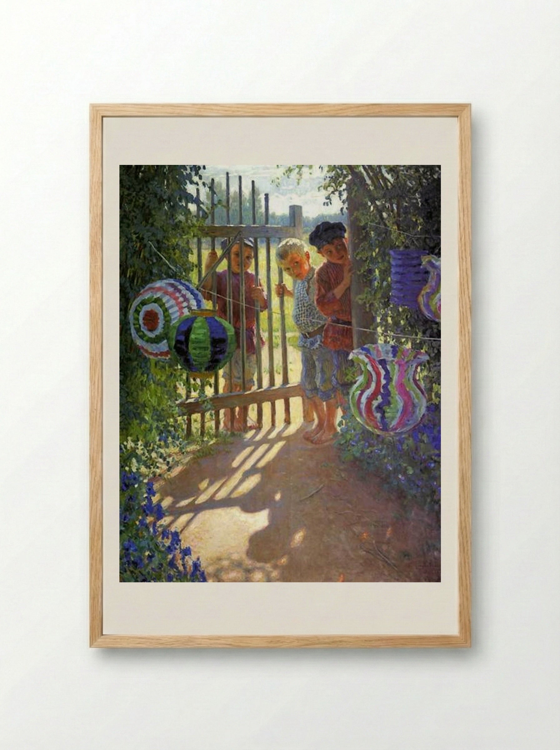 Visitors - Nikolay Bogdanov-Belsky - Framed Print Wood