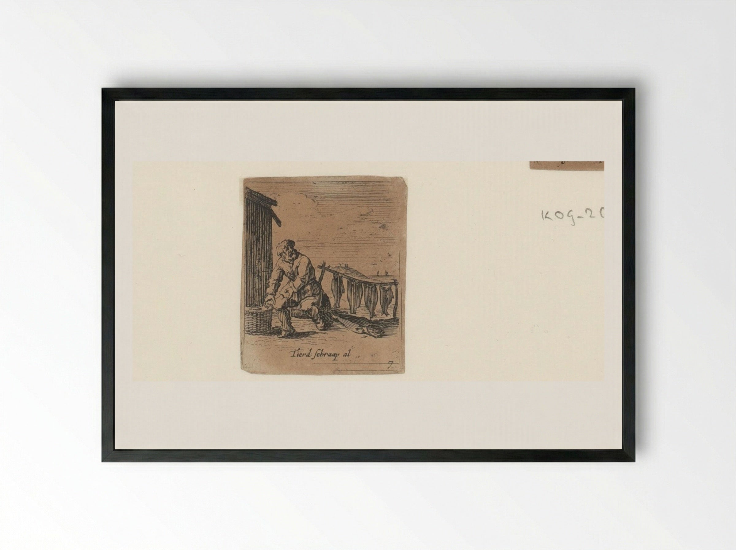 Visser (Fisherman) - Gillis van Scheyndel (I) - Framed Print Black