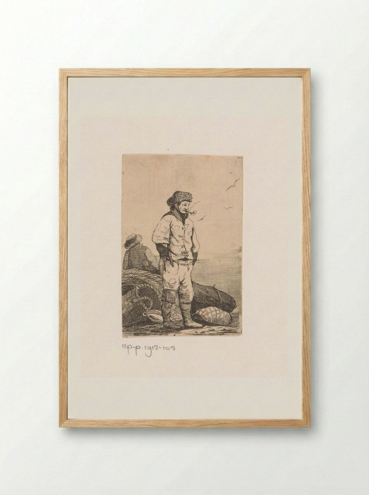 Visser uit Blankenberge - Egidius Linnig - Framed Print Wood