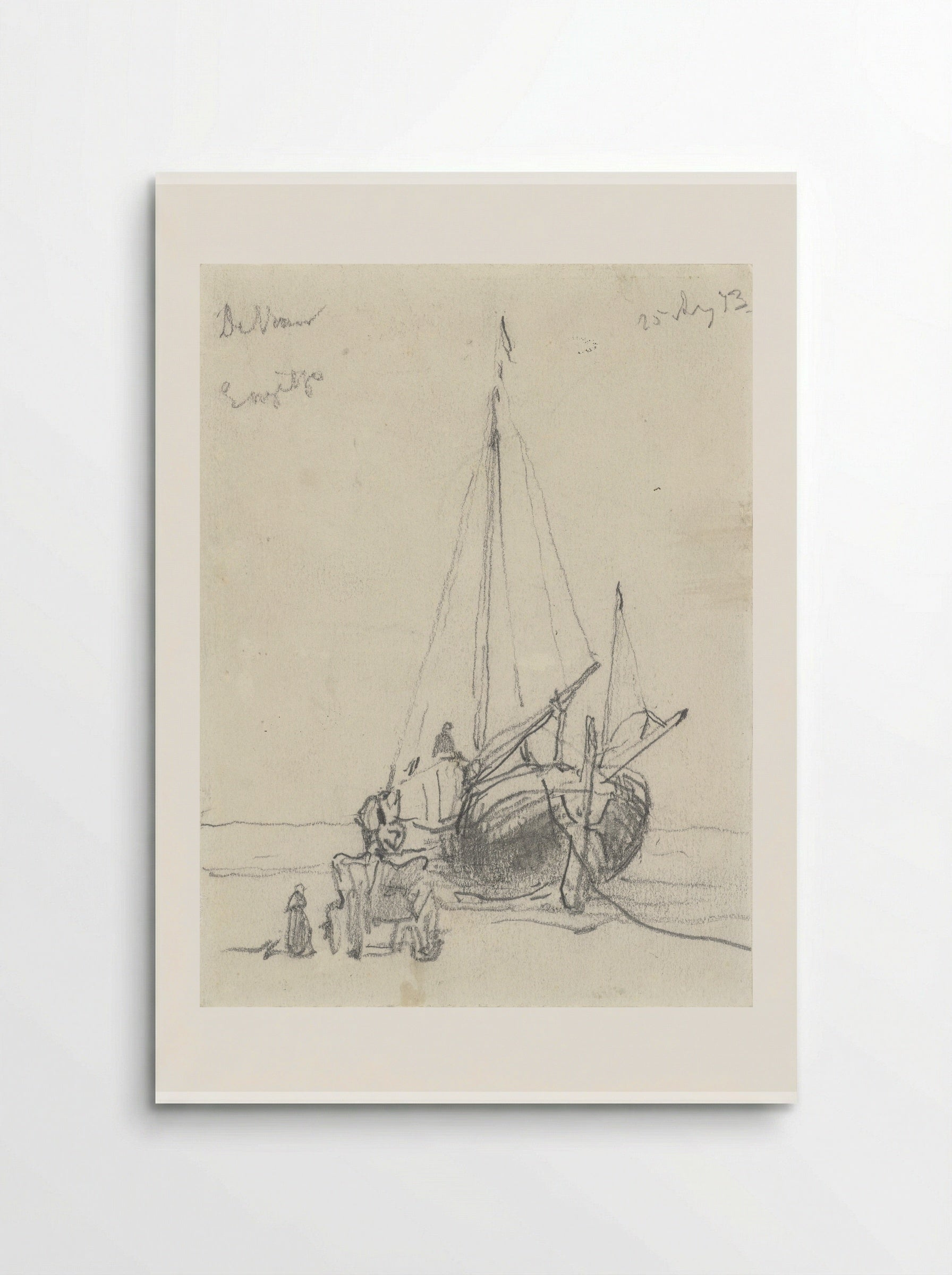 Vissersboot op het strand - Johannes Bosboom - Poster