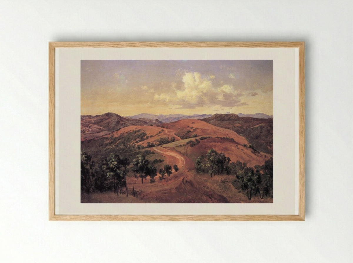 Vista de Carbonera - José María Velasco - Framed Print Wood