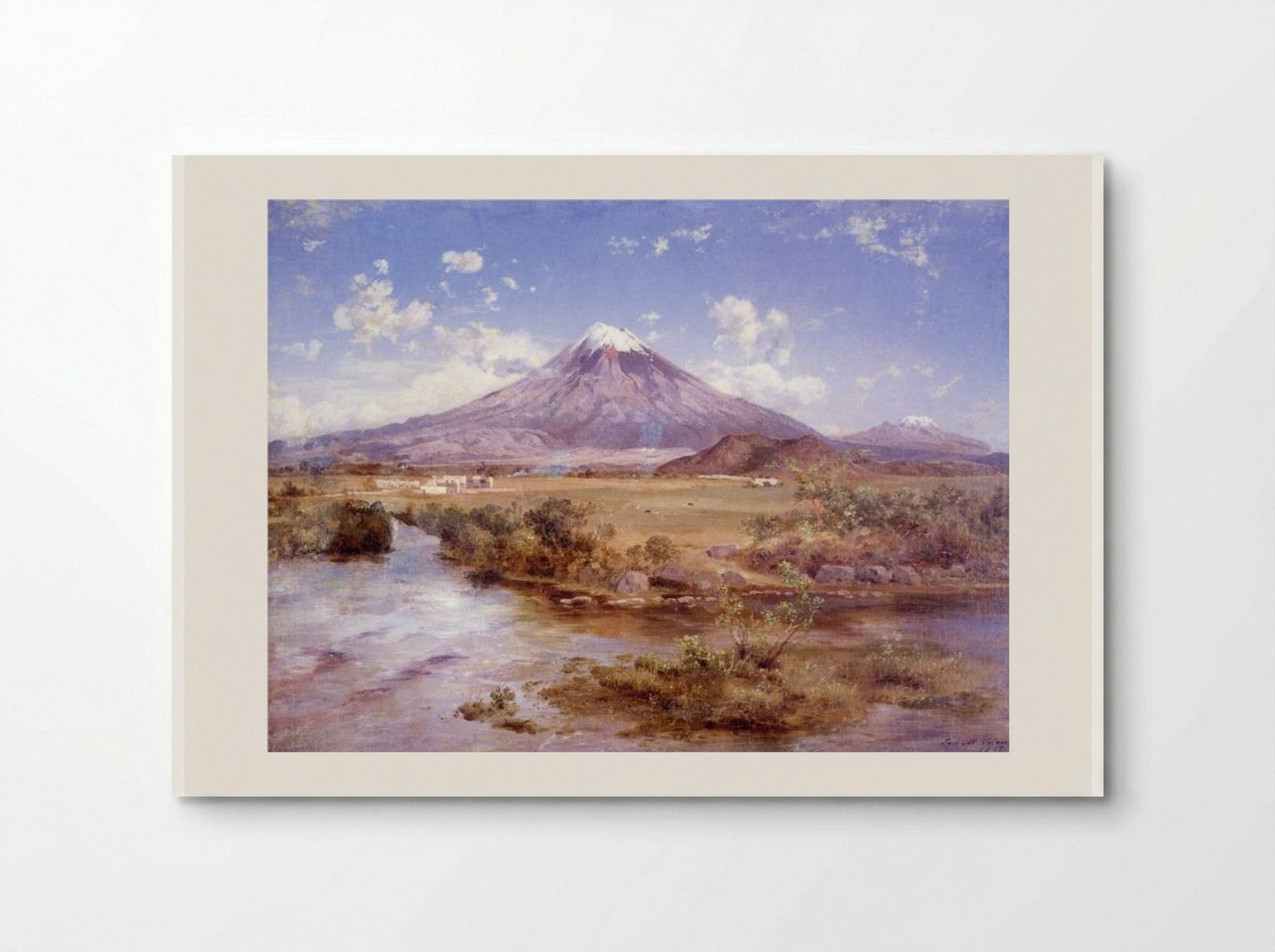 Vista de los volcanes - José María Velasco - Poster