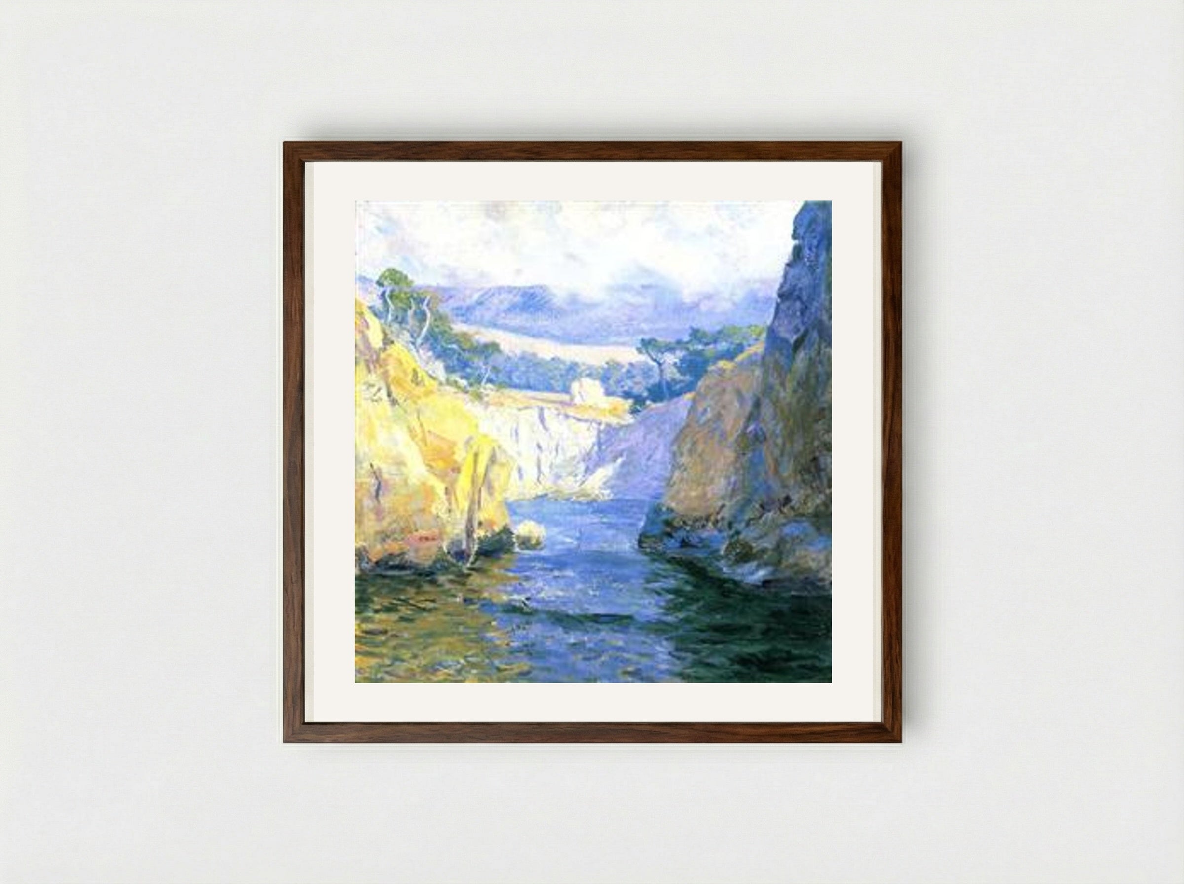 Vista from Point Lobos - Guy Rose - Framed Print Dark Wood