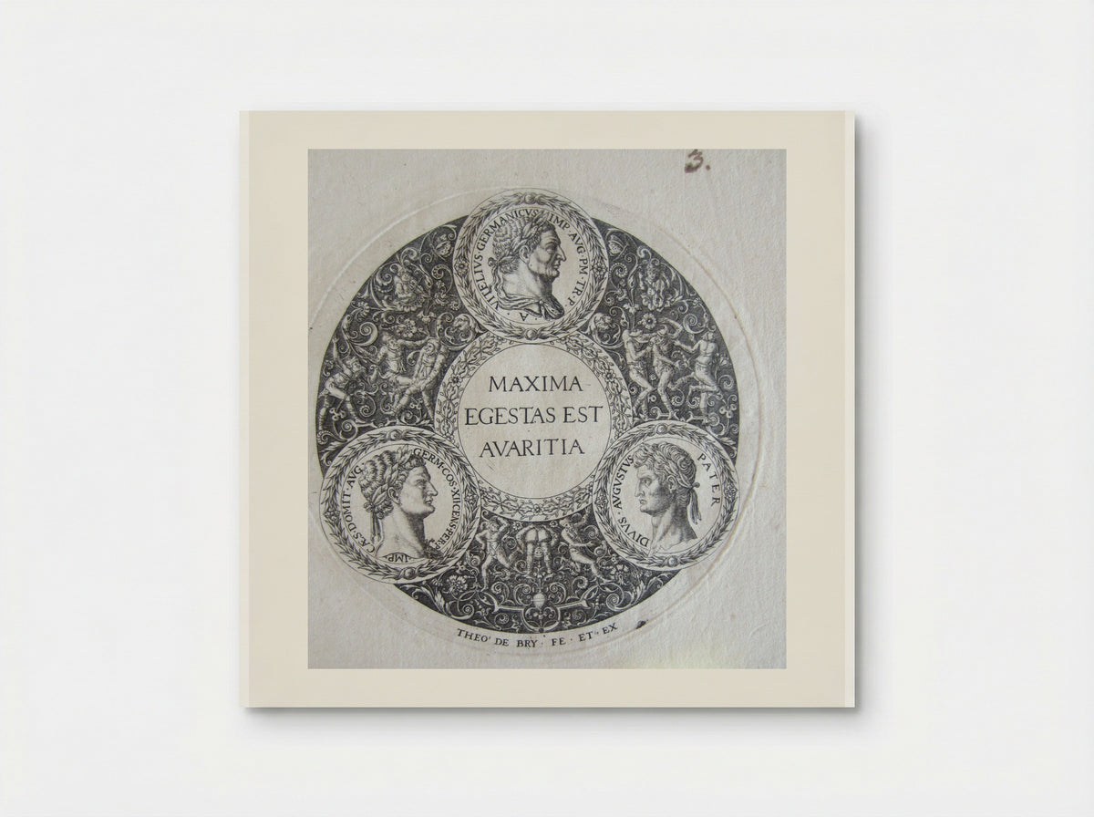 Vitellius, Domitian, and Augustus - Theodor de Bry - Poster