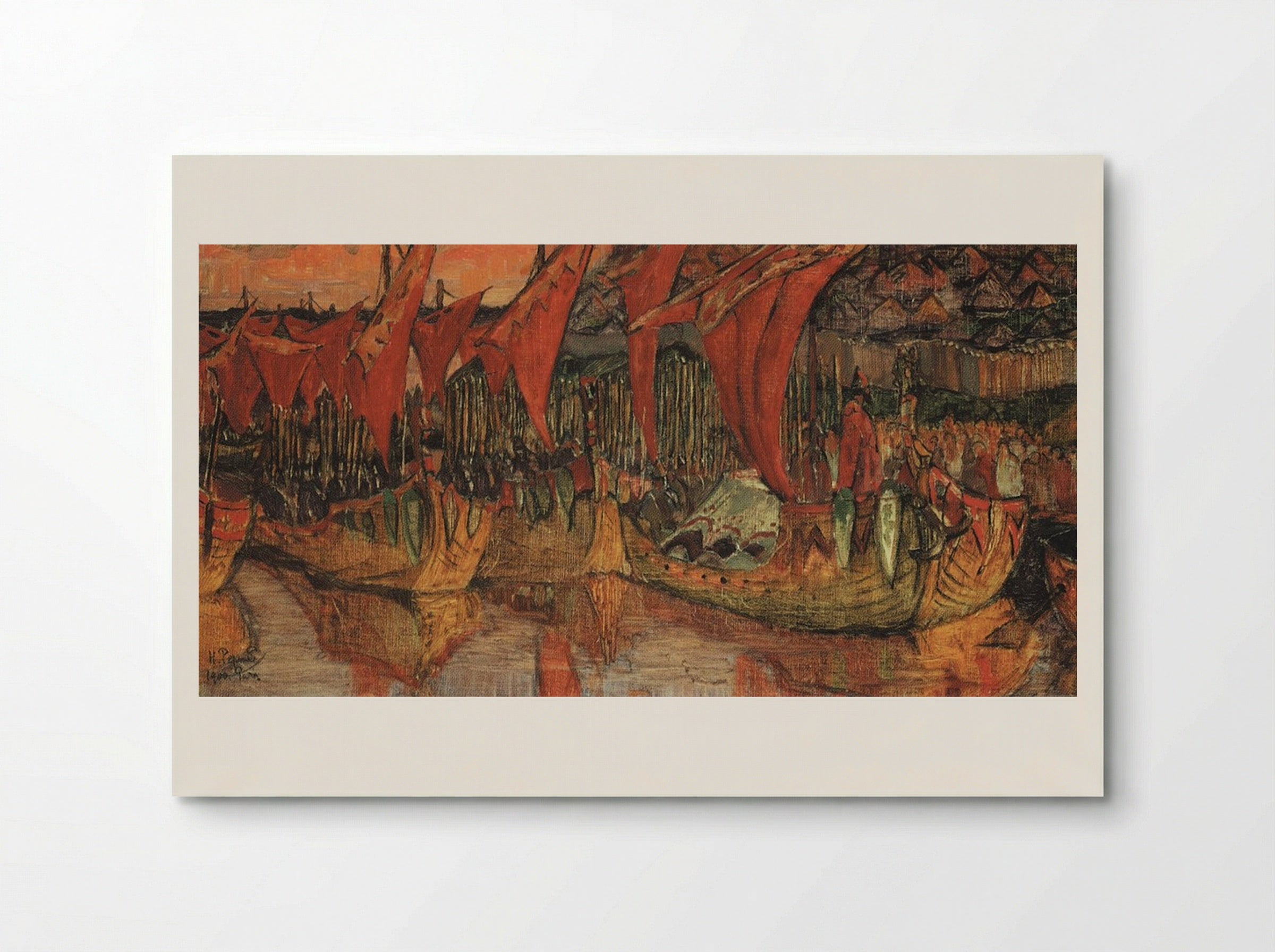Vladimir campaign to Korsun (Red Sails) - Nicholas Roerich - Poster