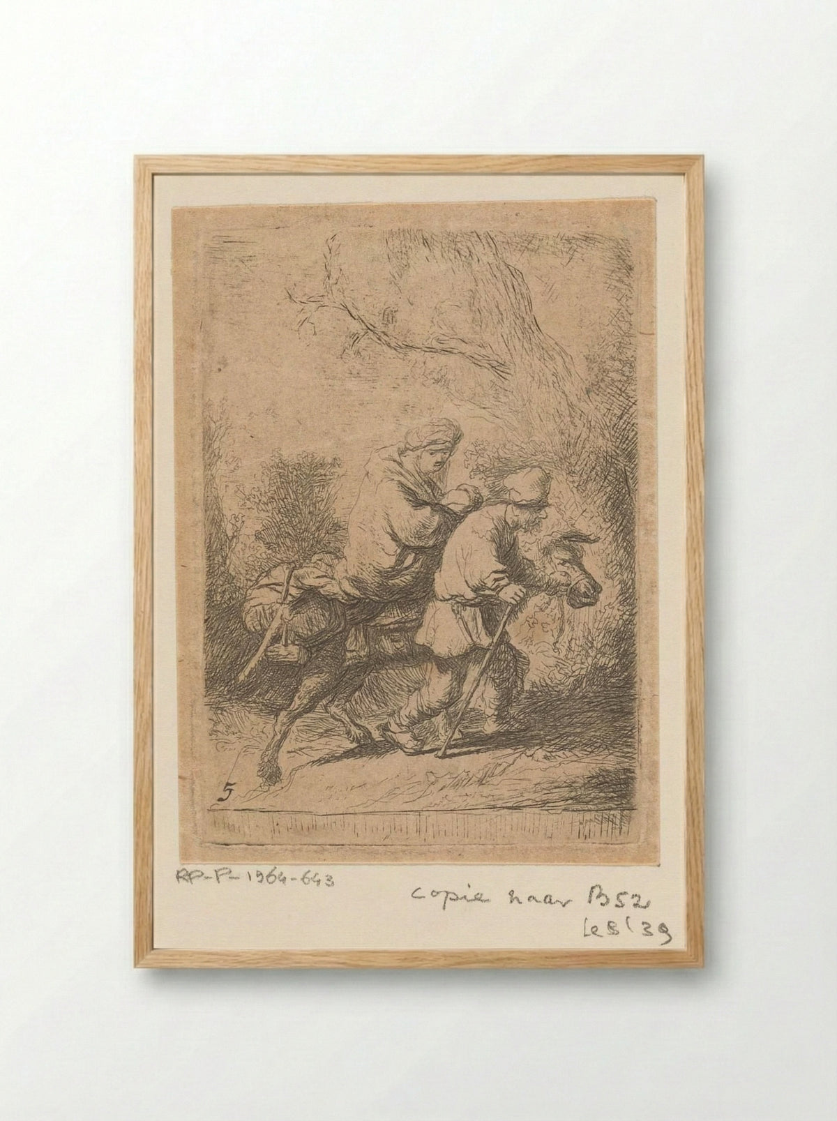 Vlucht naar Egypte - Claude Henri Watelet - Framed Print Wood