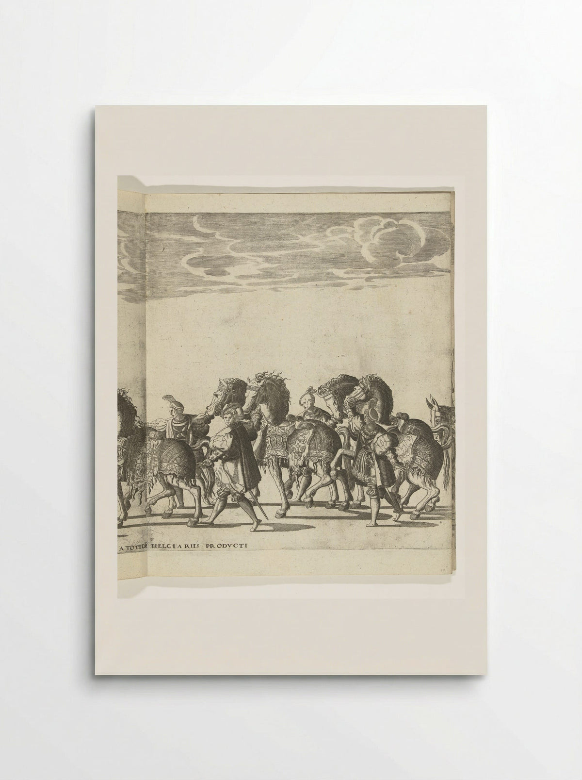Voetknechten met paarden, plaat 9 - Nicolaas Hogenberg - Poster