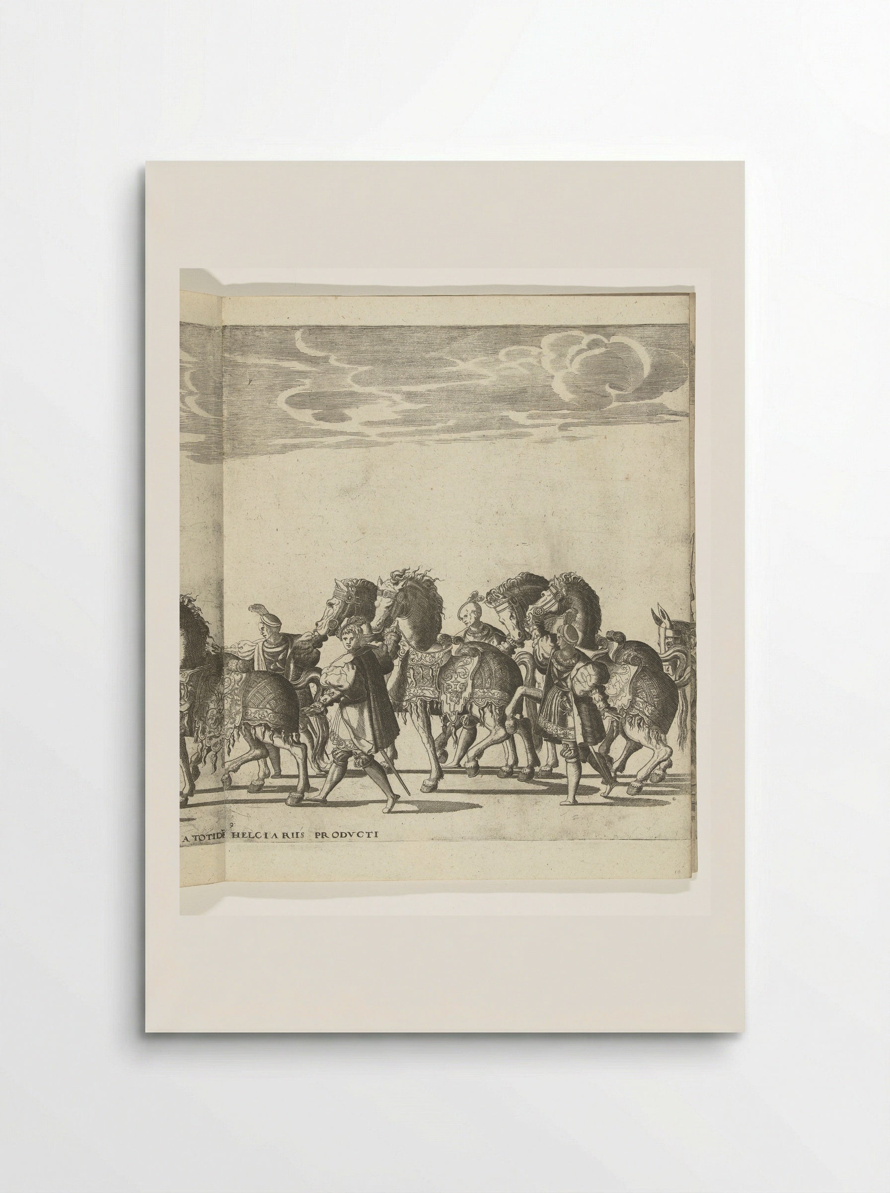 Voetknechten met paarden, plaat 9 - Nicolaas Hogenberg - Poster