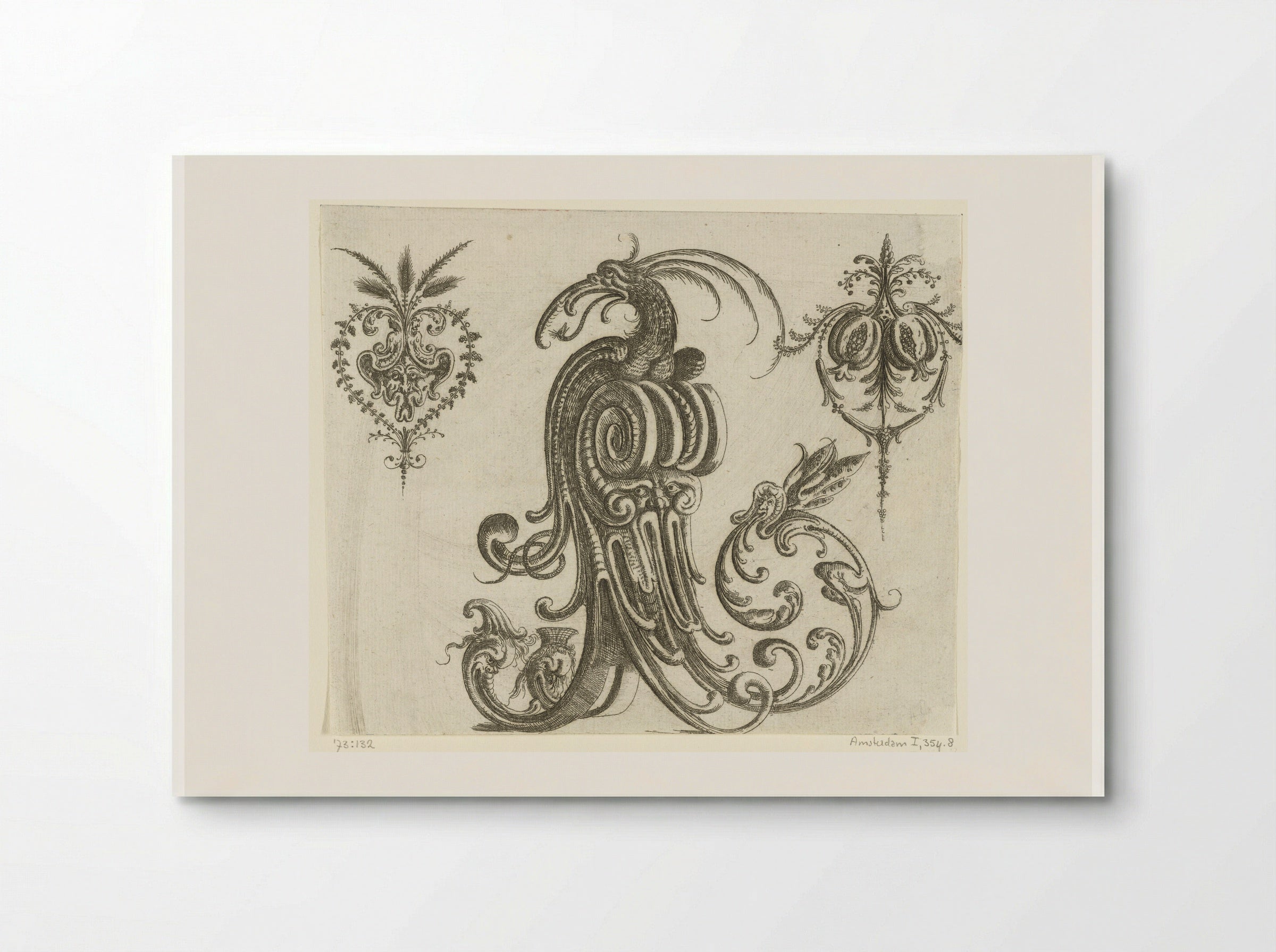 Volute with a Mascaron - Christoph Jamnitzer - Poster