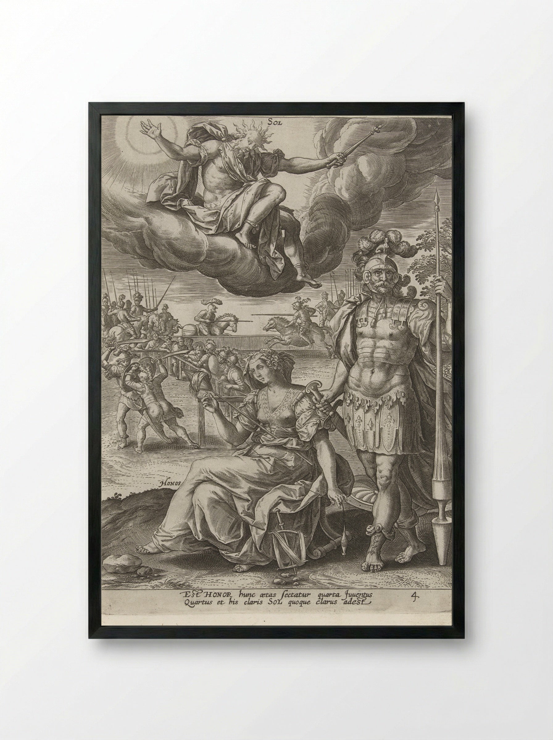 Volwassenheid onder invloed van de zon - Gerard de Jode - Framed Print Black
