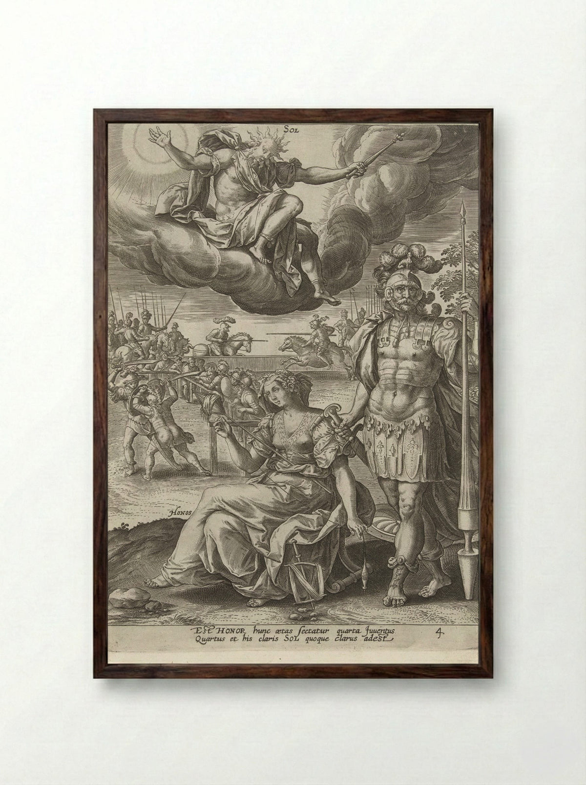 Volwassenheid onder invloed van de zon - Gerard de Jode - Framed Print Dark Wood