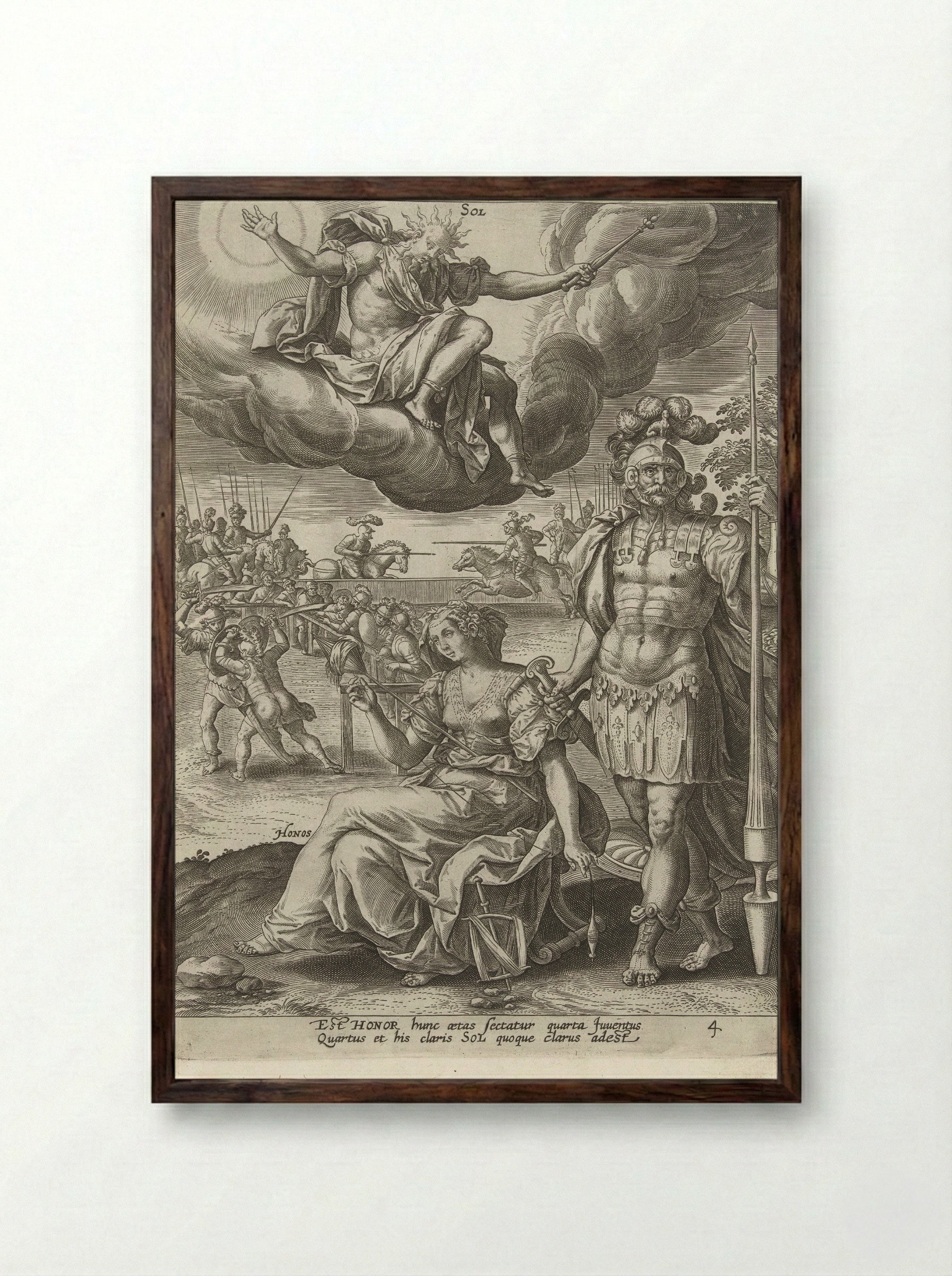 Volwassenheid onder invloed van de zon - Gerard de Jode - Framed Print Dark Wood