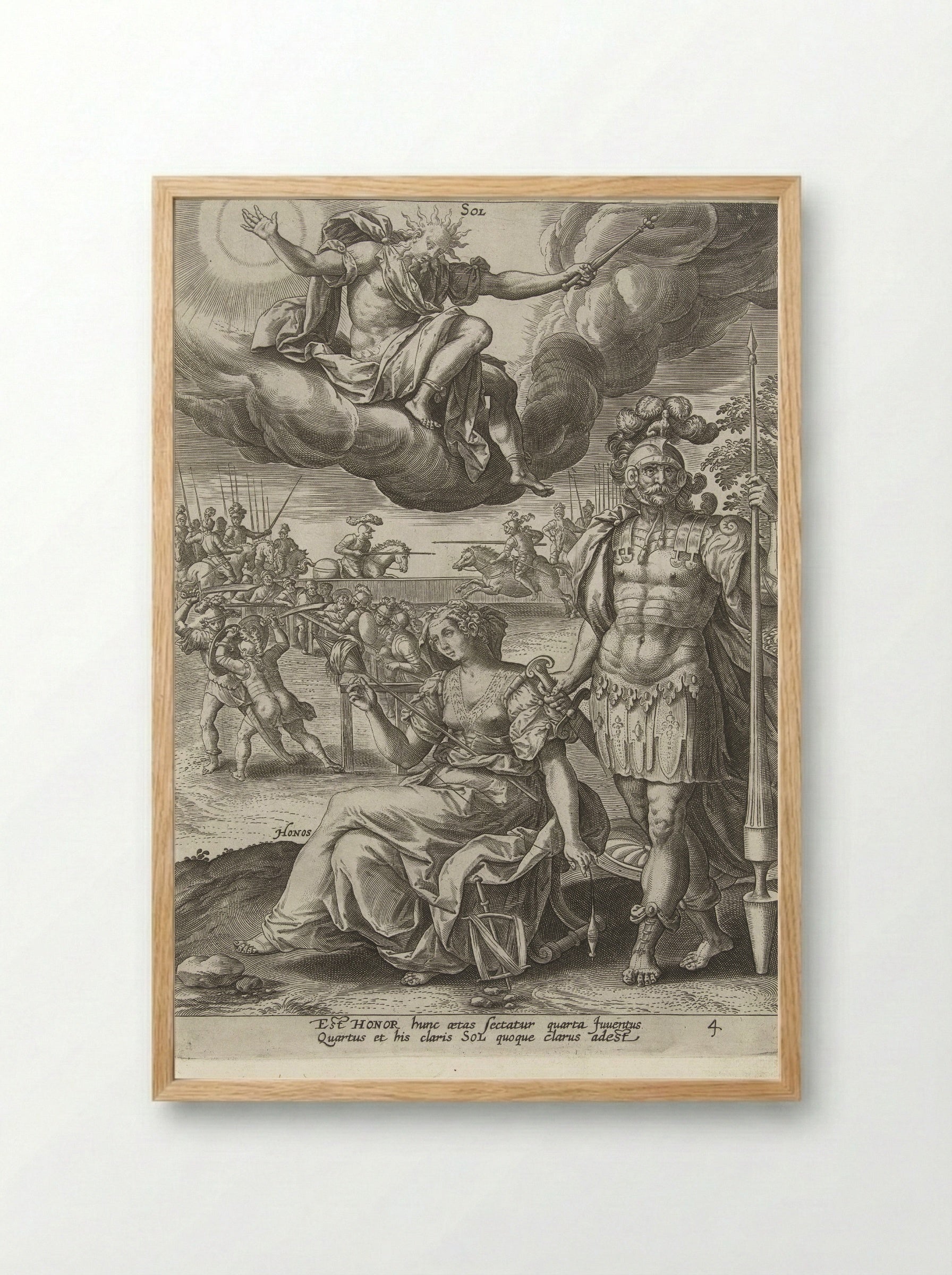 Volwassenheid onder invloed van de zon - Gerard de Jode - Framed Print Wood