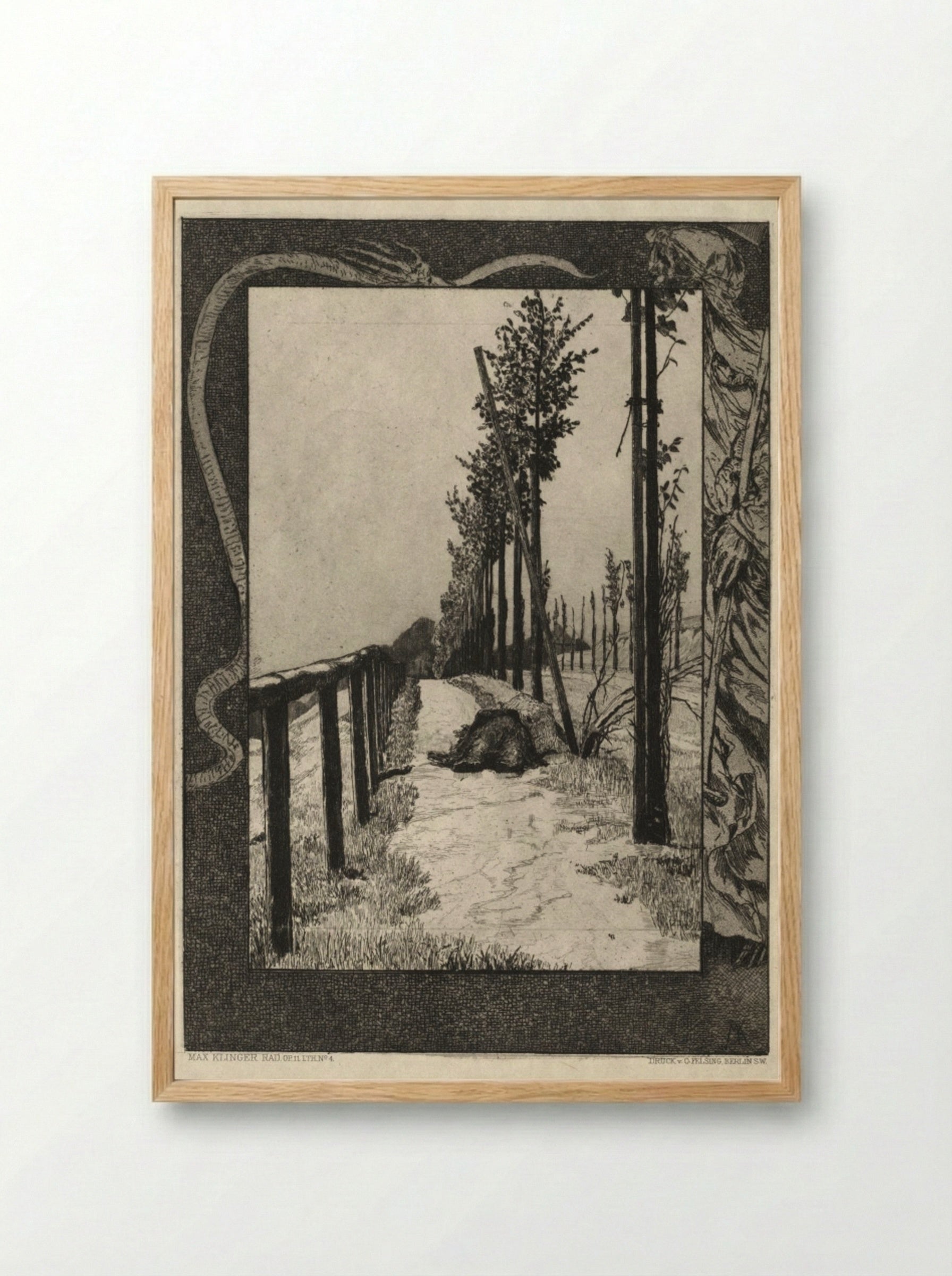 Vom Tode I, No. 4 - Max Klinger - Framed Print Wood