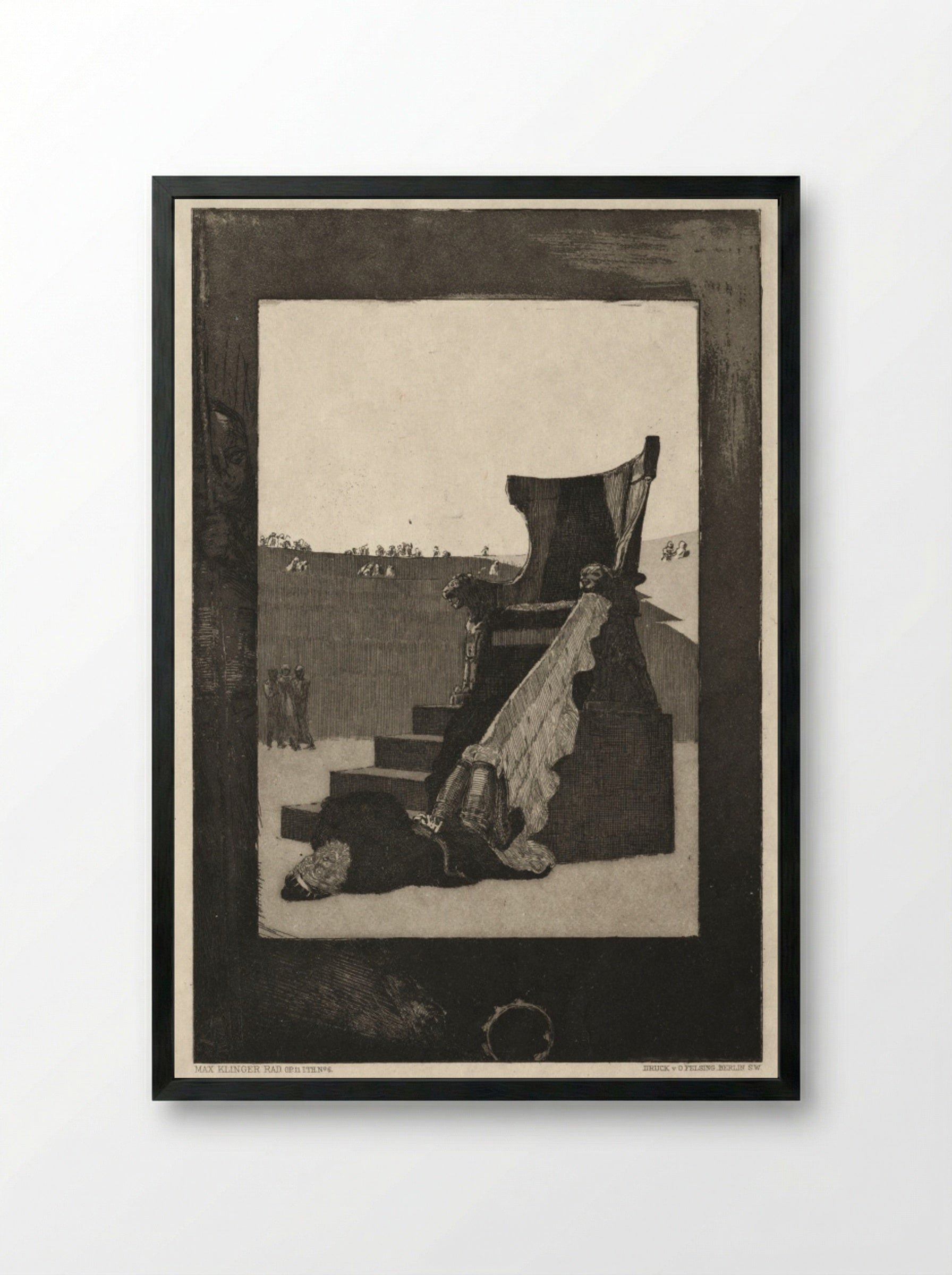 Vom Tode I (Of Death I), Opus II, No. 6 - Max Klinger - Framed Print Black